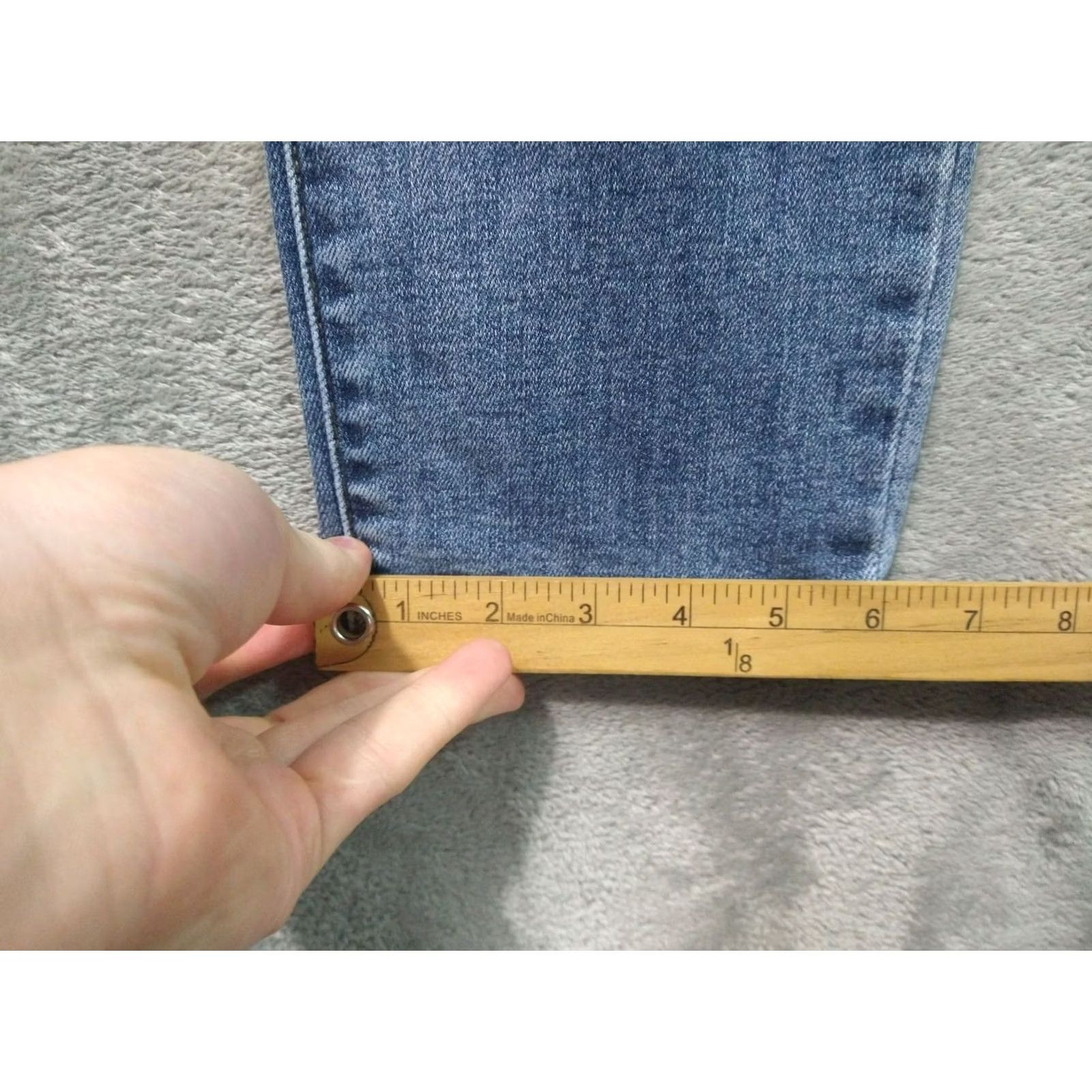 Denime Judy Blue Jeans Womens 3/26 Denim Slim Fit Ankle Mid Rise Medium Wash Stretch Size 26" / US 2 / IT 38 - 6 Thumbnail