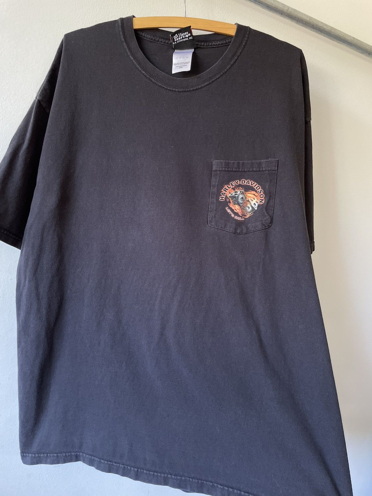 Harley Davidson × Vintage Vintage Oversized Flames Harley Davidson Dice tee Size US XXL / EU 58 / 5 - 4 Thumbnail