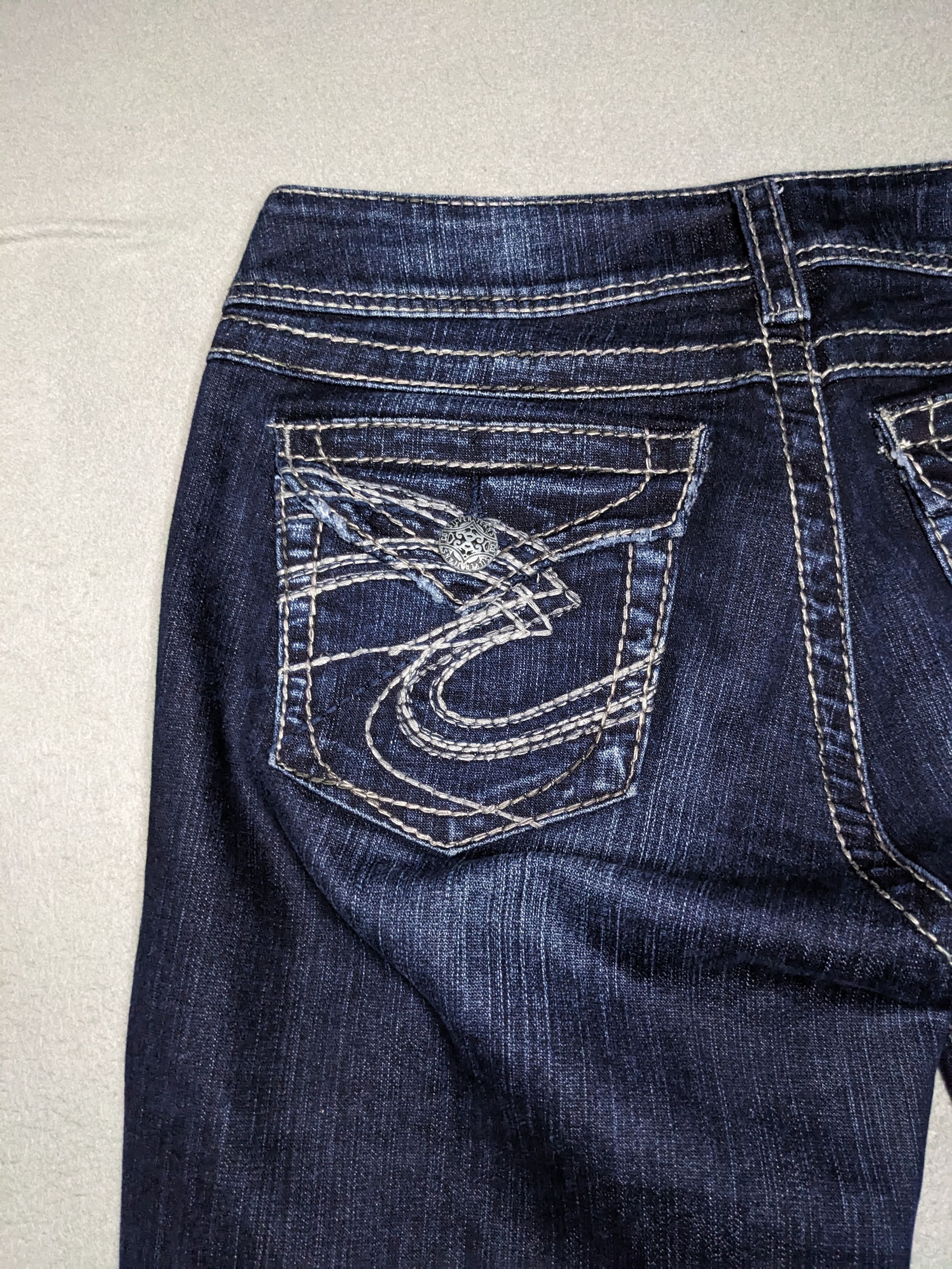 Silver Jeans Co. Silver Jeans Suki Surplus 30x32 Bootcut Denim Flap Pocket Size 30" / US 8 / IT 44 - 12 Thumbnail