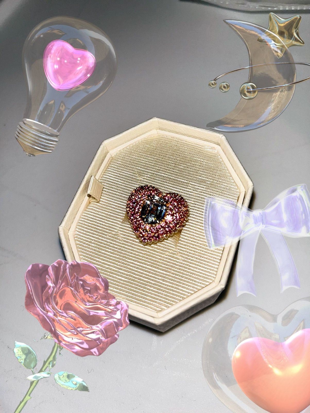 Swarovski Swarovski Idyllia Heart Ring Size ONE SIZE - 2 Thumbnail