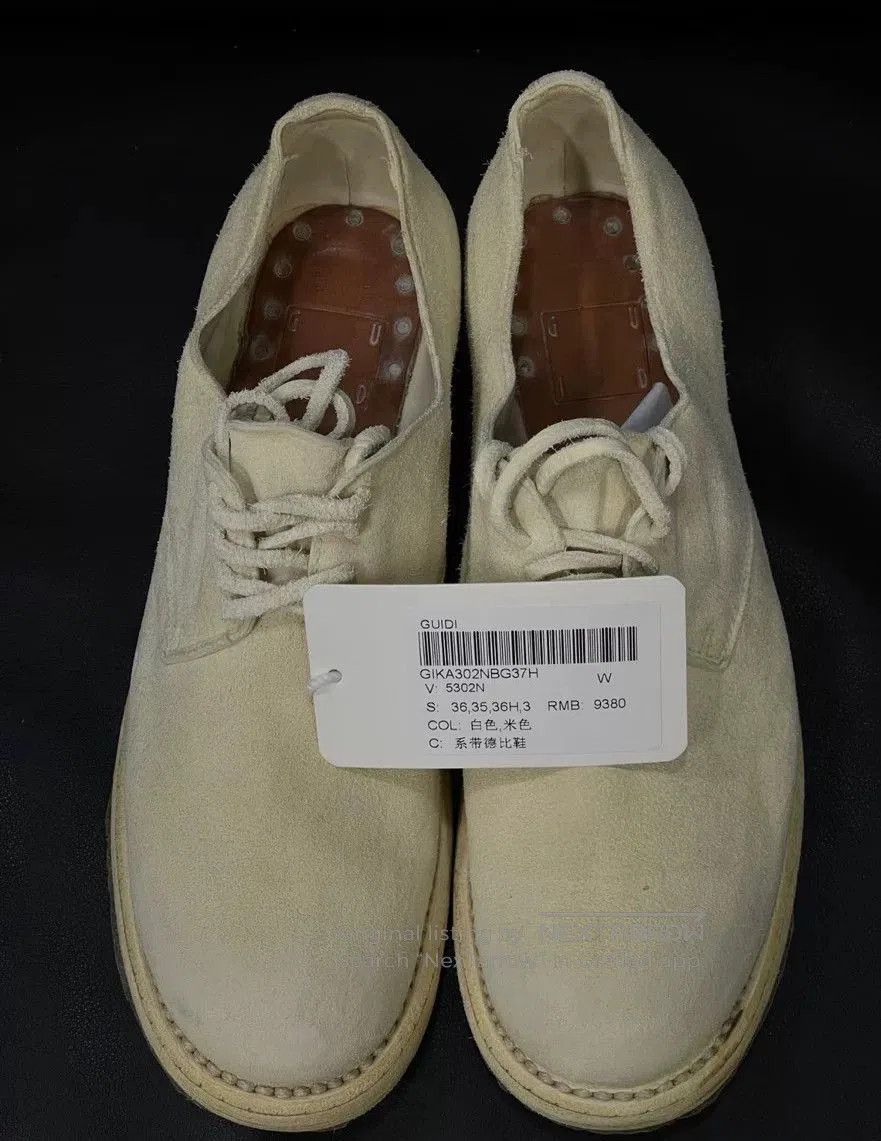 Guidi Guidi Beige Lace-Up Derby Shoes. Size US 5.5 / EU 38 - 4 Thumbnail