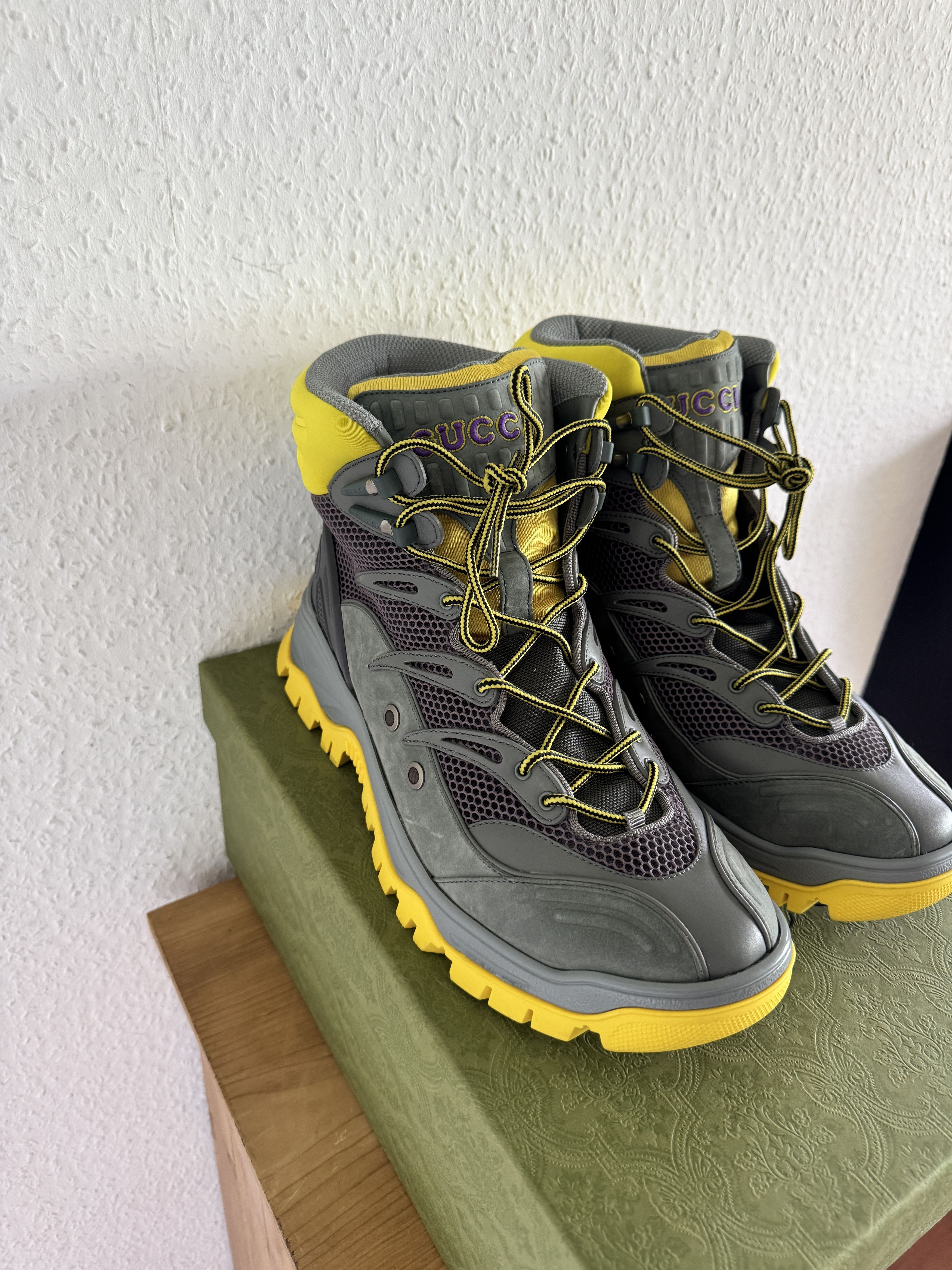 Gucci Buhl Hiking Boots Yellow Grey-Lilac Size US 13 / EU 46 - 3 Thumbnail