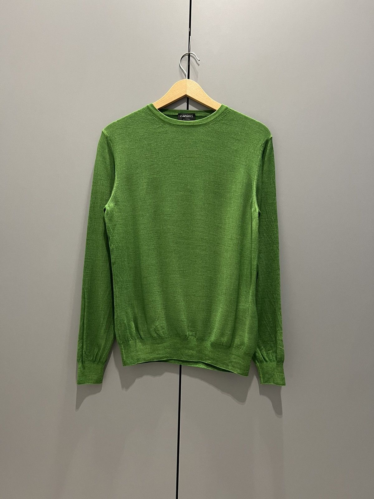 Zanieri Green Sweatshirt Knit Zanieri Made in Iataly Luxury M size Size US M / EU 48-50 / 2 - 12 Thumbnail