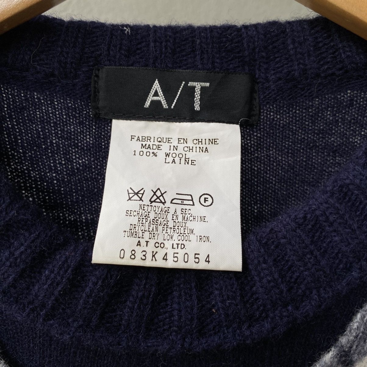 Japanese Brand A/T Navy Blue Sweater with Plaid Ruffle Front Size S / US 4 / IT 40 - 8 Thumbnail