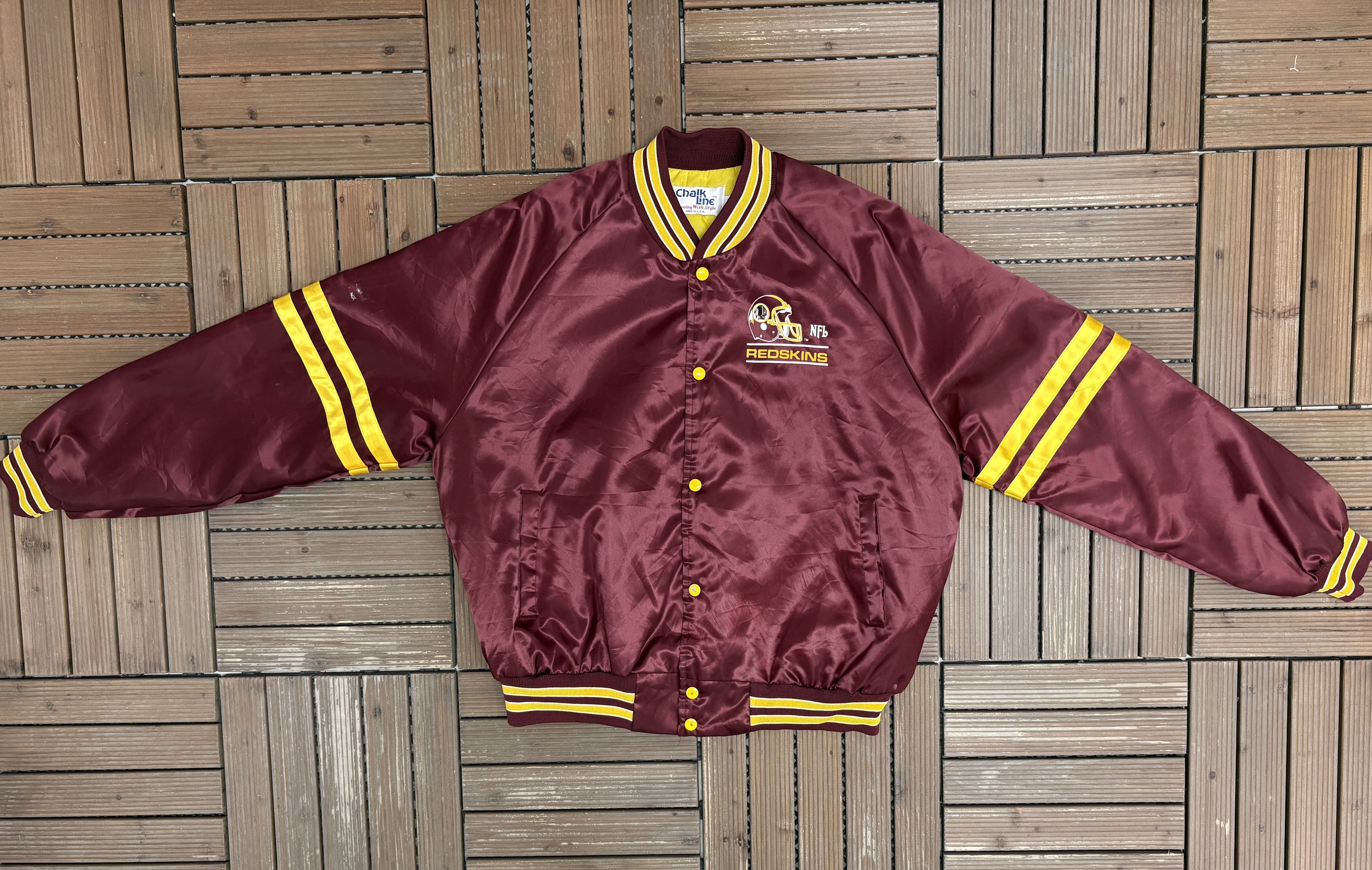 Chalk Line × Vintage Washington Redskins Vintage Red Chalk Line Jacket Size US XL / EU 56 / 4 - 5 Thumbnail