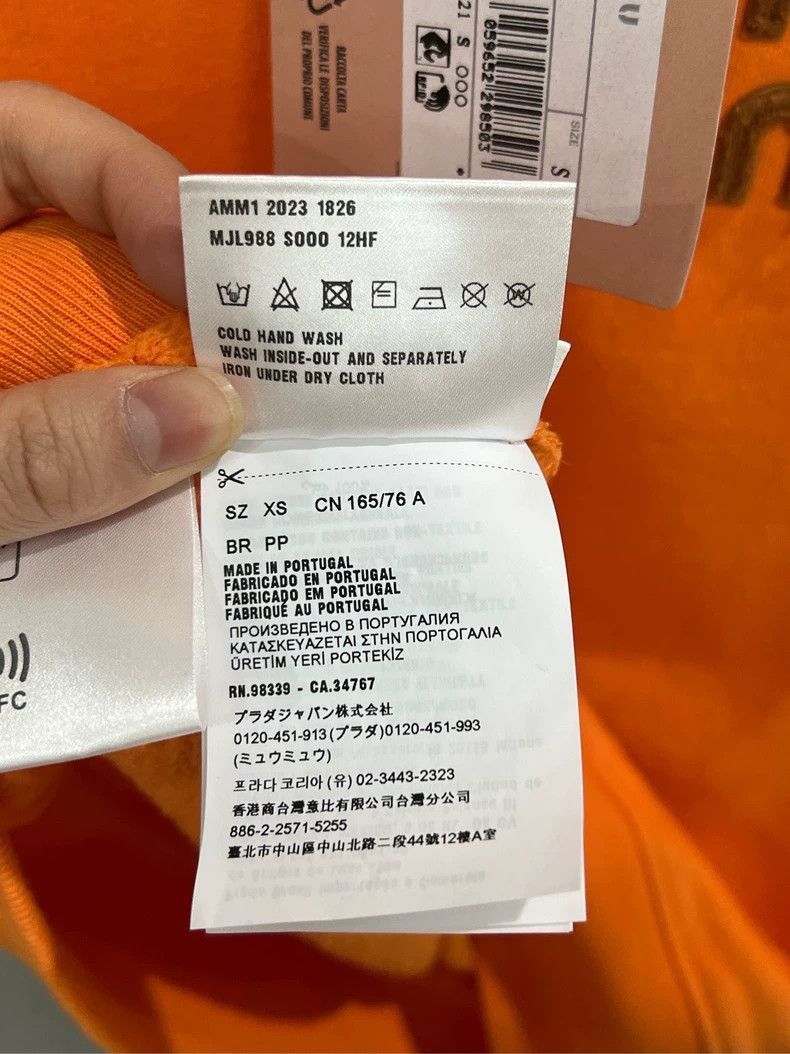 Prada Miu Miu Orange Polo Sweatshirt with Logo -2505 Size US S / EU 44-46 / 1 - 6 Thumbnail