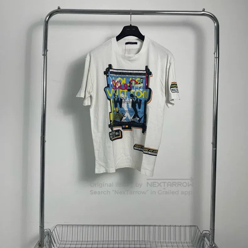 Louis Vuitton Louis Vuitton White band print short sleeve Size US L / EU 52-54 / 3 - 2 Thumbnail