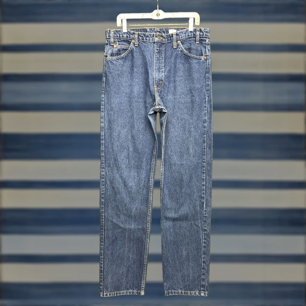 Levi's VINTAGE Levi's 505 Jeans Mens 36x34 Blue Straight Orange Tab 1997 Grunge Workwear Jeans Size US 36 / EU 52 - 1 Thumbnail