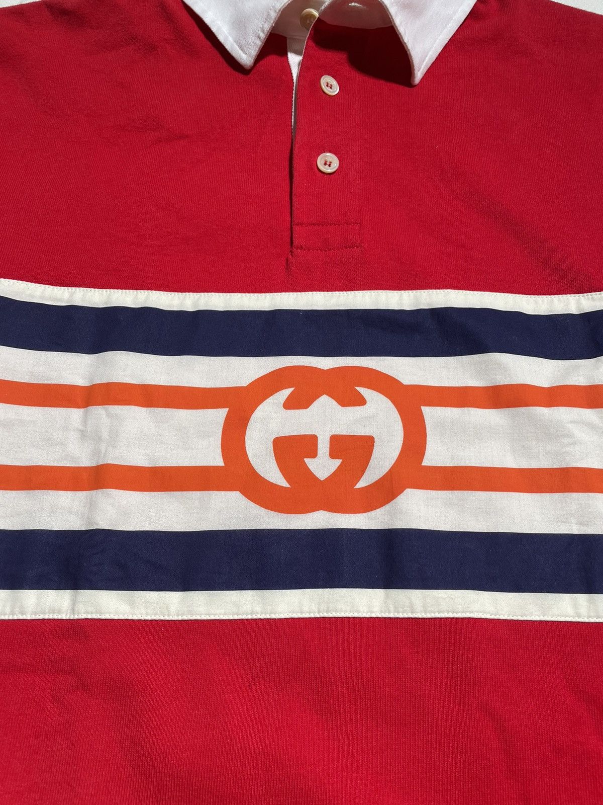 Gucci Gucci Interlocking G Rugby Shirt Size US L / EU 52-54 / 3 - 3 Thumbnail