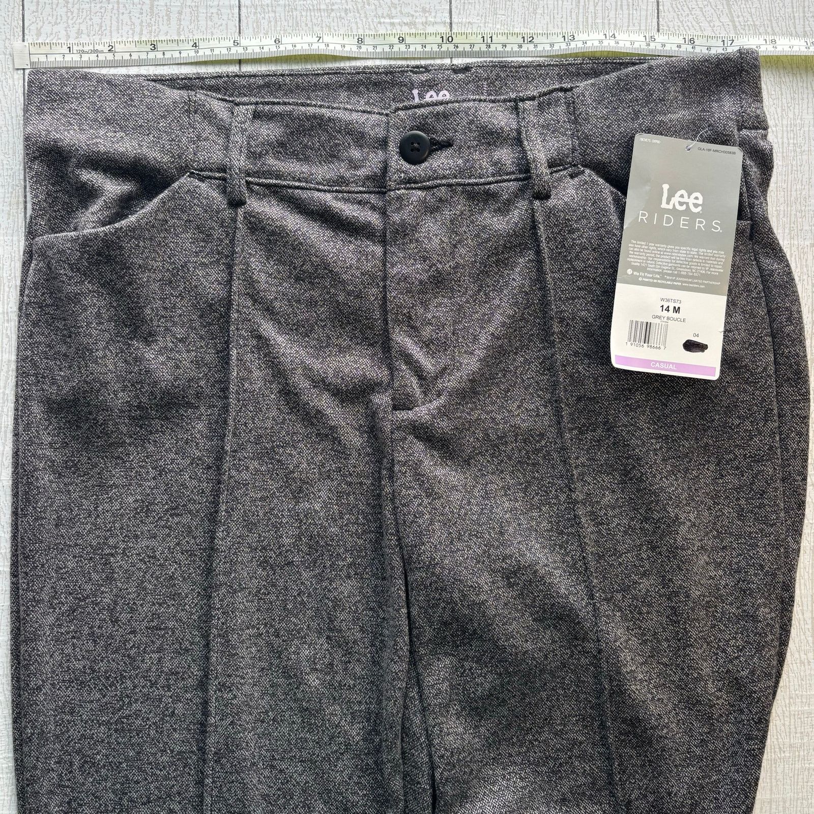 Other Lee Riders Gray Slim Fit Ankle Knit Trousers NWT Size 14M Size 36" / US 14 / IT 50 - 3 Thumbnail
