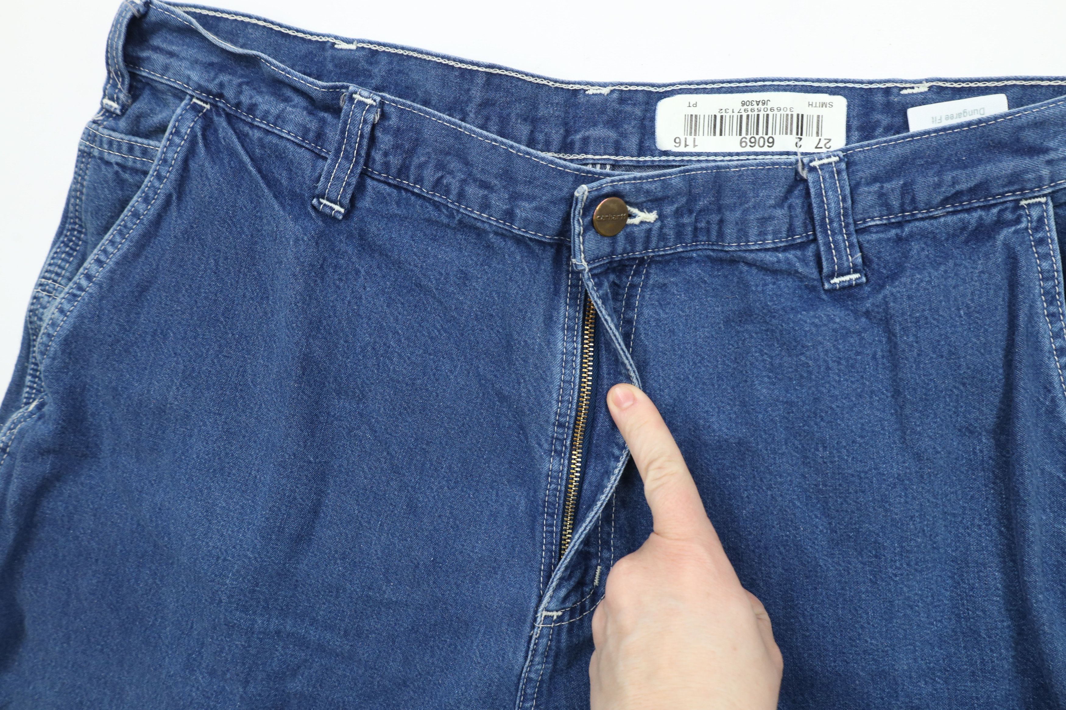 Carhartt × Vintage Vintage Carhartt Spell Out Wide Leg Dungaree Denim Jeans Size US 38 / EU 54 - 8 Thumbnail