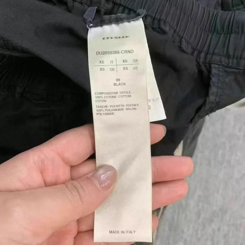 Rick Owens RICK OWENS size xs Black Drop Crotch Double Pocket Drawstr Size US 28 / EU 44 - 6 Thumbnail