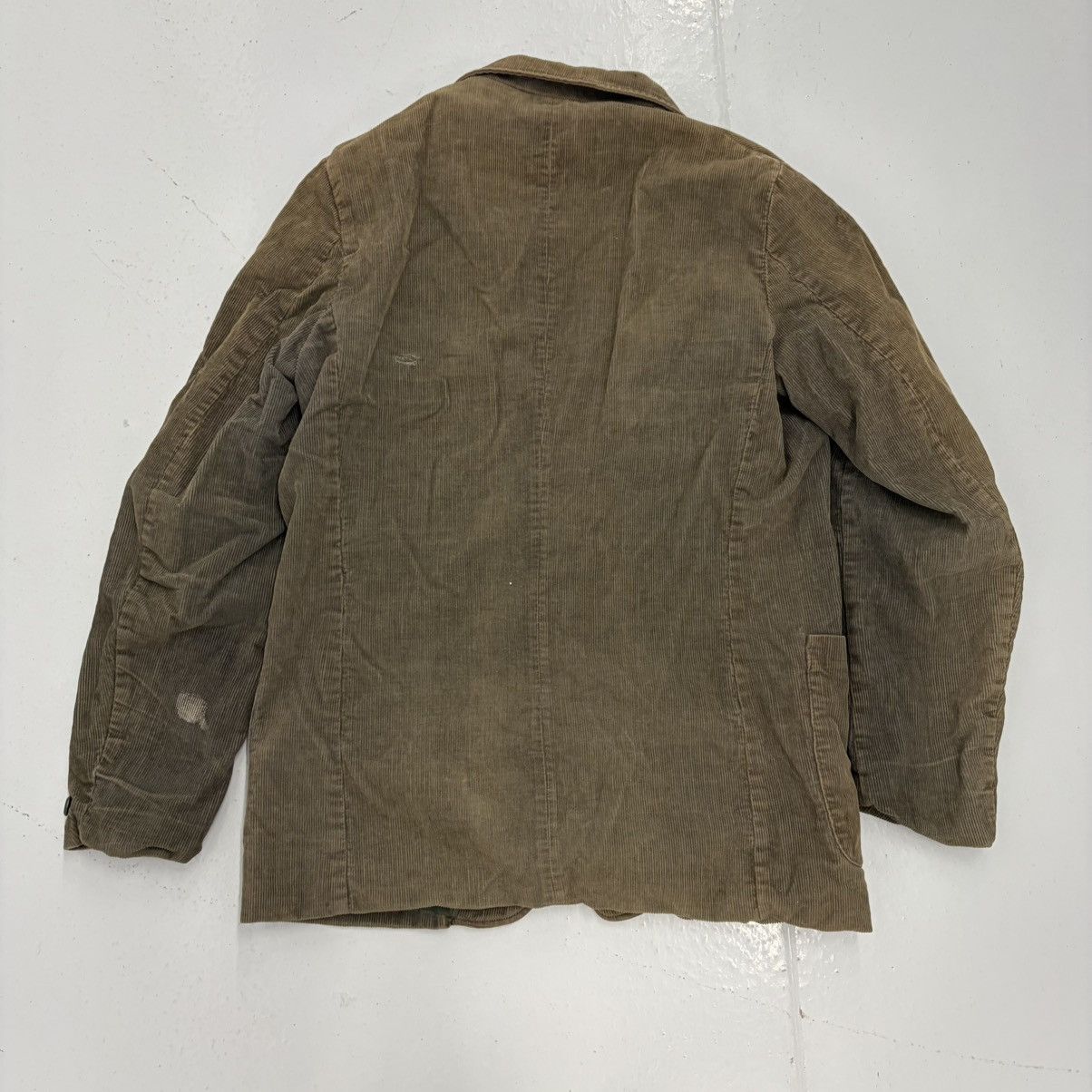 Other Vintage 60s Brown Distressed Cotton Corduroy Jacket Size 38S - 4 Thumbnail