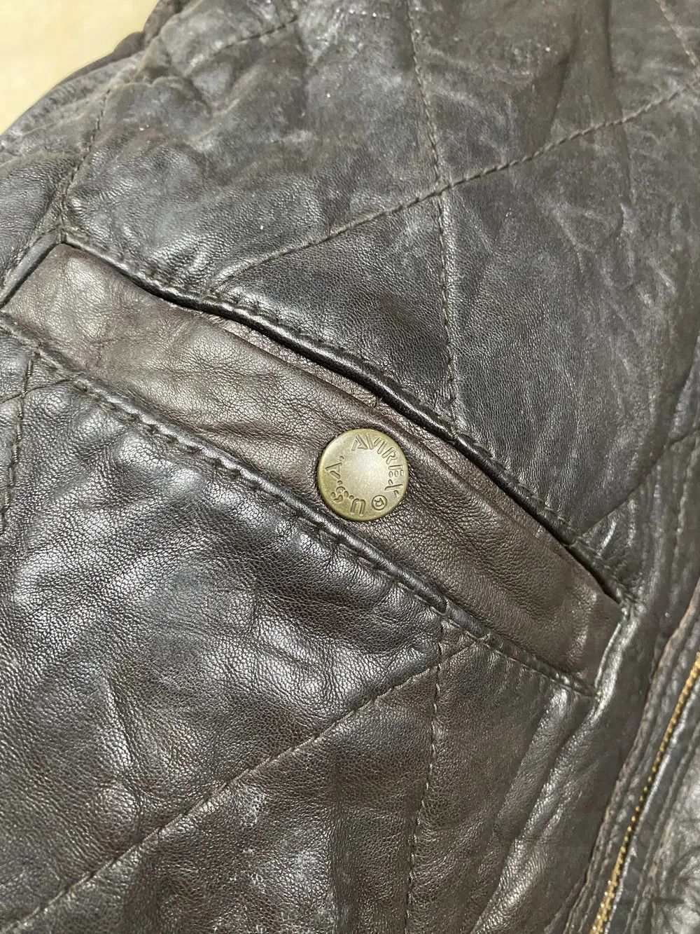 Avirex × Genuine Leather × Vintage Vintage Avirext Vest Leather Jacket Flight Garment Size US M / EU 48-50 / 2 - 6 Thumbnail