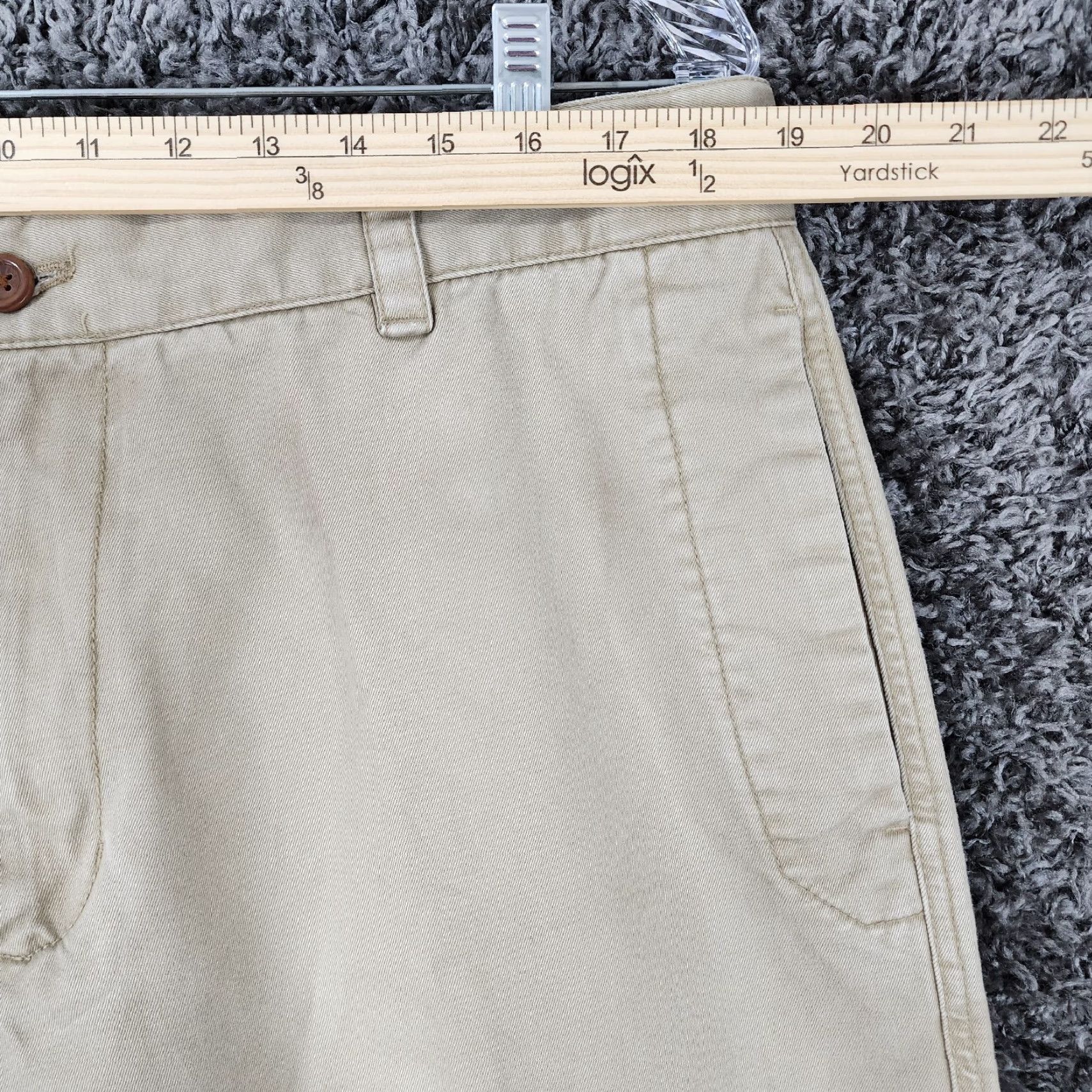 Izod IZOD Mens Beige Straight Leg Chino Pants Size 38x32 Size US 38 / EU 54 - 4 Thumbnail
