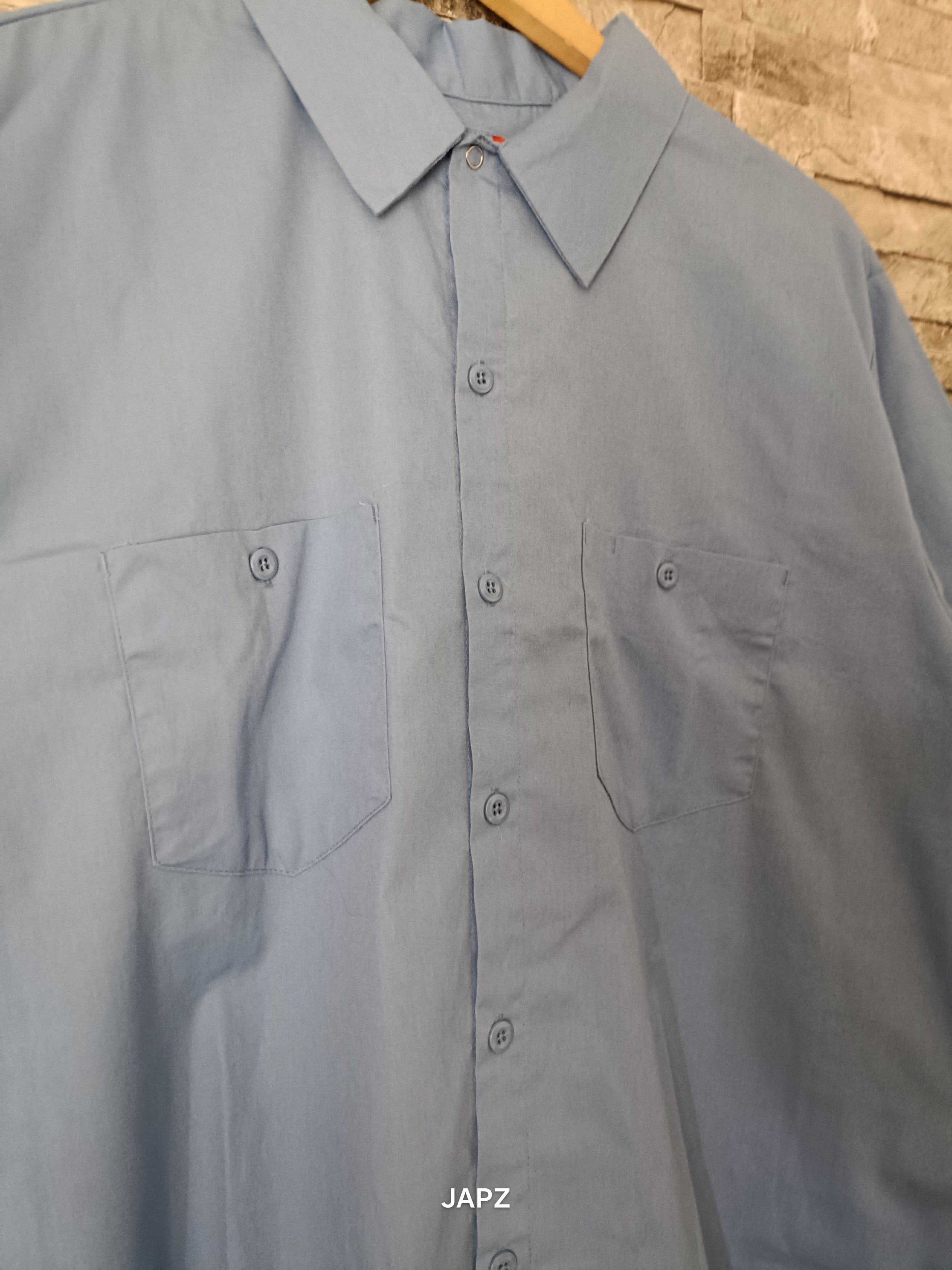 Dickies Vintage Dickies orange tab xs-650 garage USA work shirt Size US XL / EU 56 / 4 - 4 Thumbnail