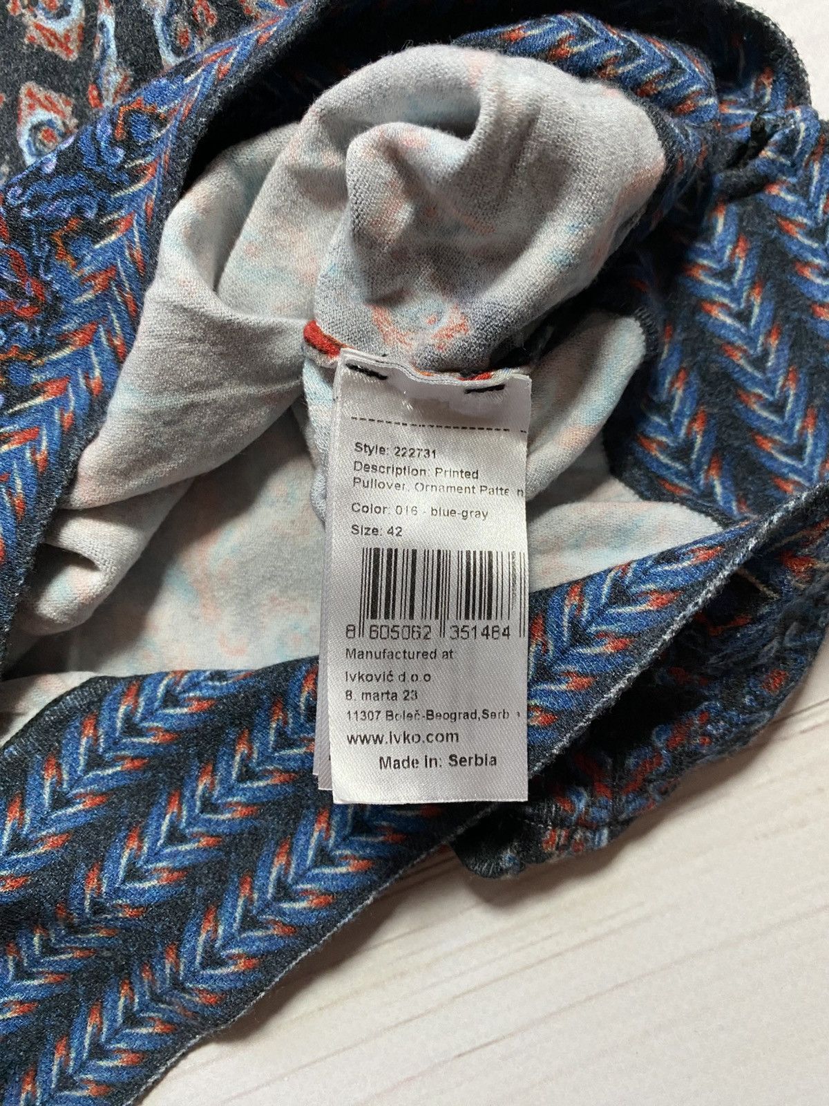 Designer IVKO printed ornament pattern pullover sweater designer Size M / US 6-8 / IT 42-44 - 4 Thumbnail