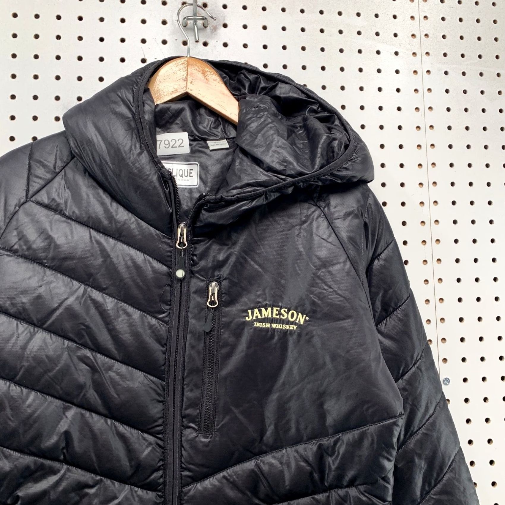 Vintage Clique Jameson Puffer Jacket Mens M Black Lightweight Size US M / EU 48-50 / 2 - 7 Thumbnail