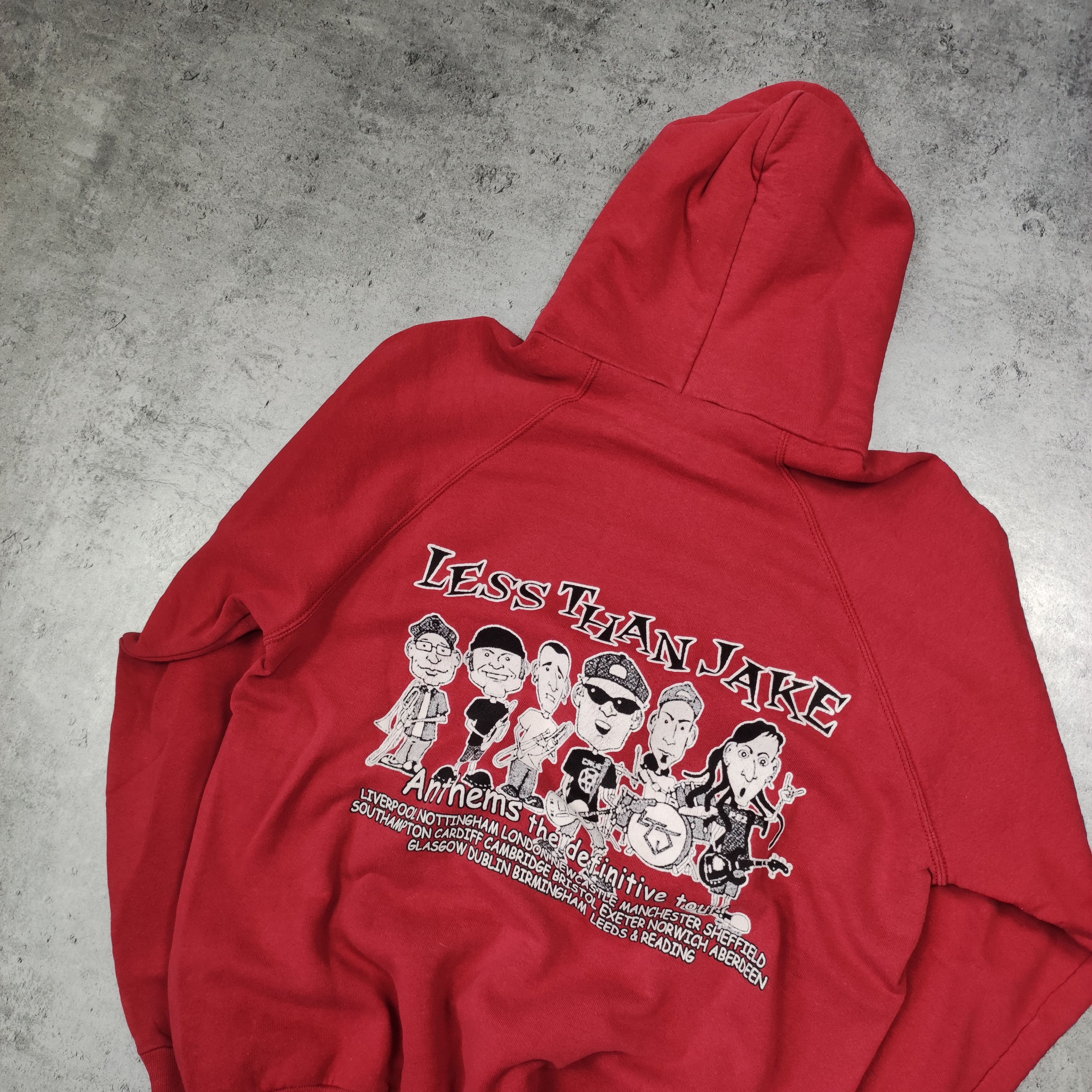 Vintage RARE 90s Less Than Jake Merch Promo Red Hoodie
