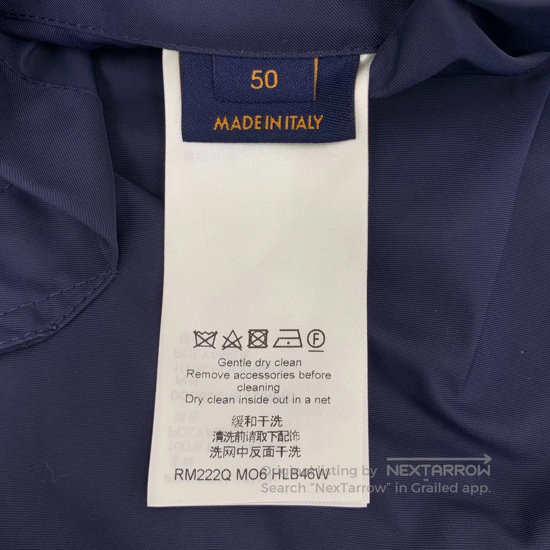 Louis Vuitton Louis Vuitton Navy Blue Logo Subtle Pattern Full Print Hoo Size US M / EU 48-50 / 2 - 6 Thumbnail