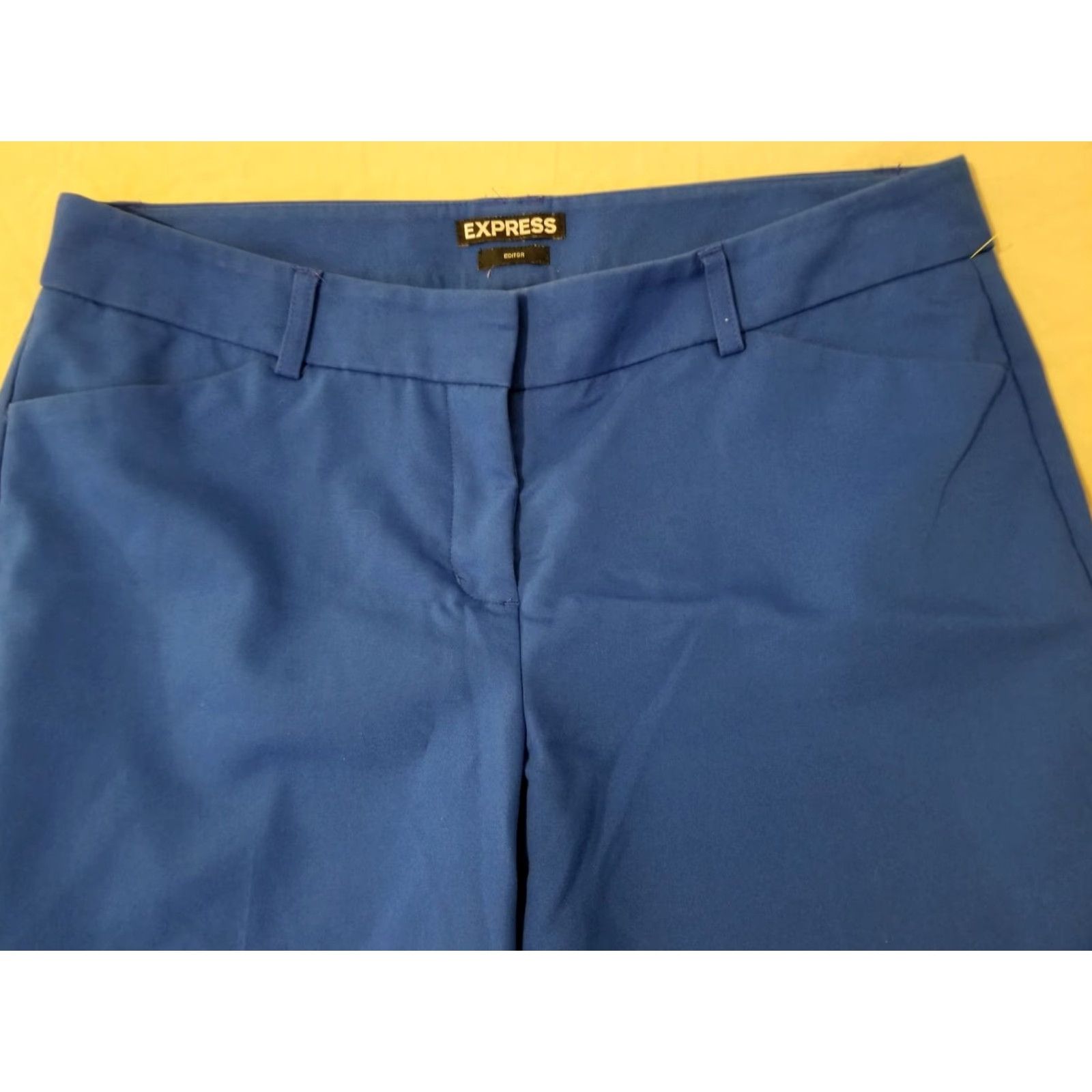 Express Womens Express Pants Chino Slacks Trousers Blue 8R Regular Size 8 Size 30" / US 8 / IT 44 - 4 Thumbnail