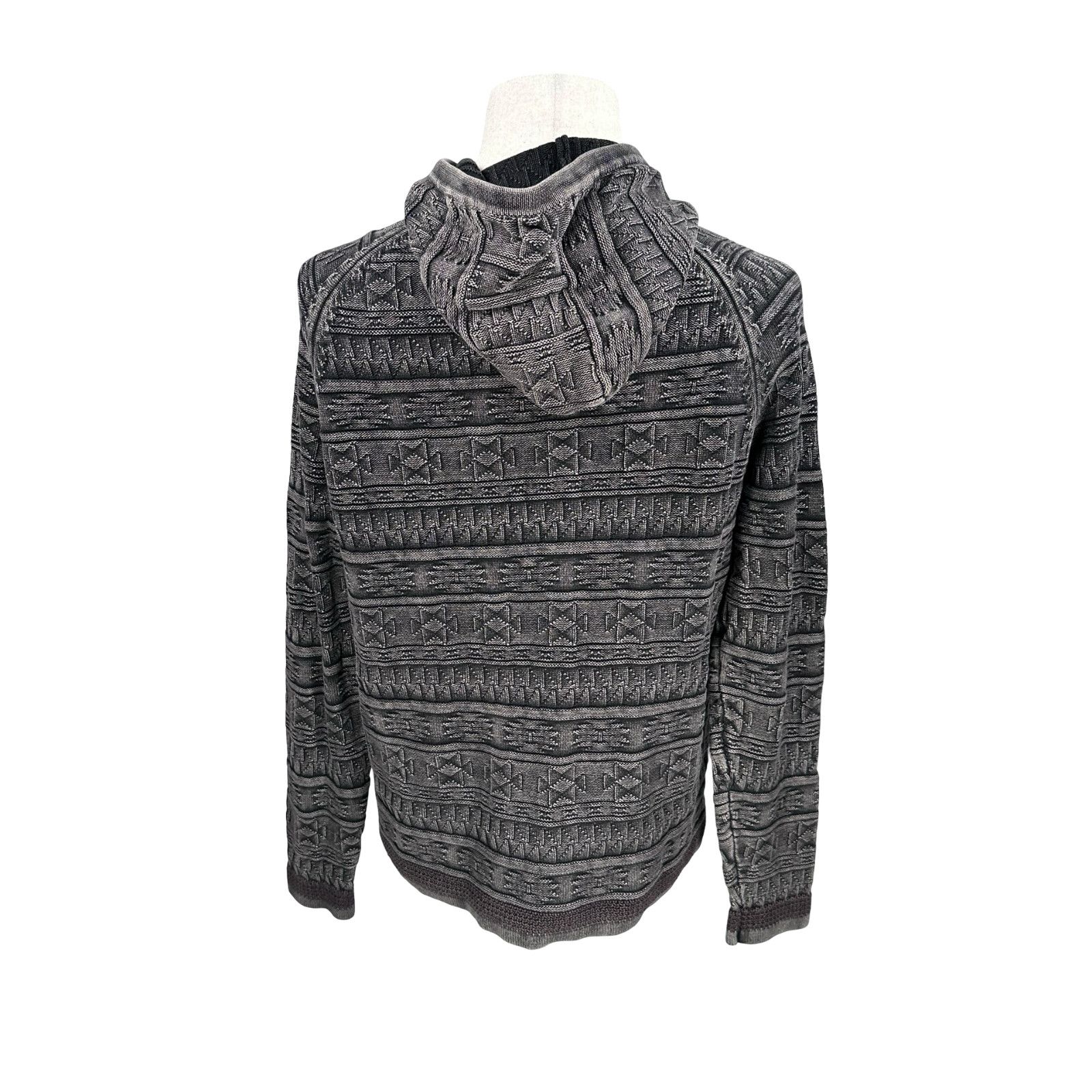 Carbon Carbon 2 Cobalt Hoodie Mens Medium Gray Tribal Aztec Henley Size US M / EU 48-50 / 2 - 5 Thumbnail