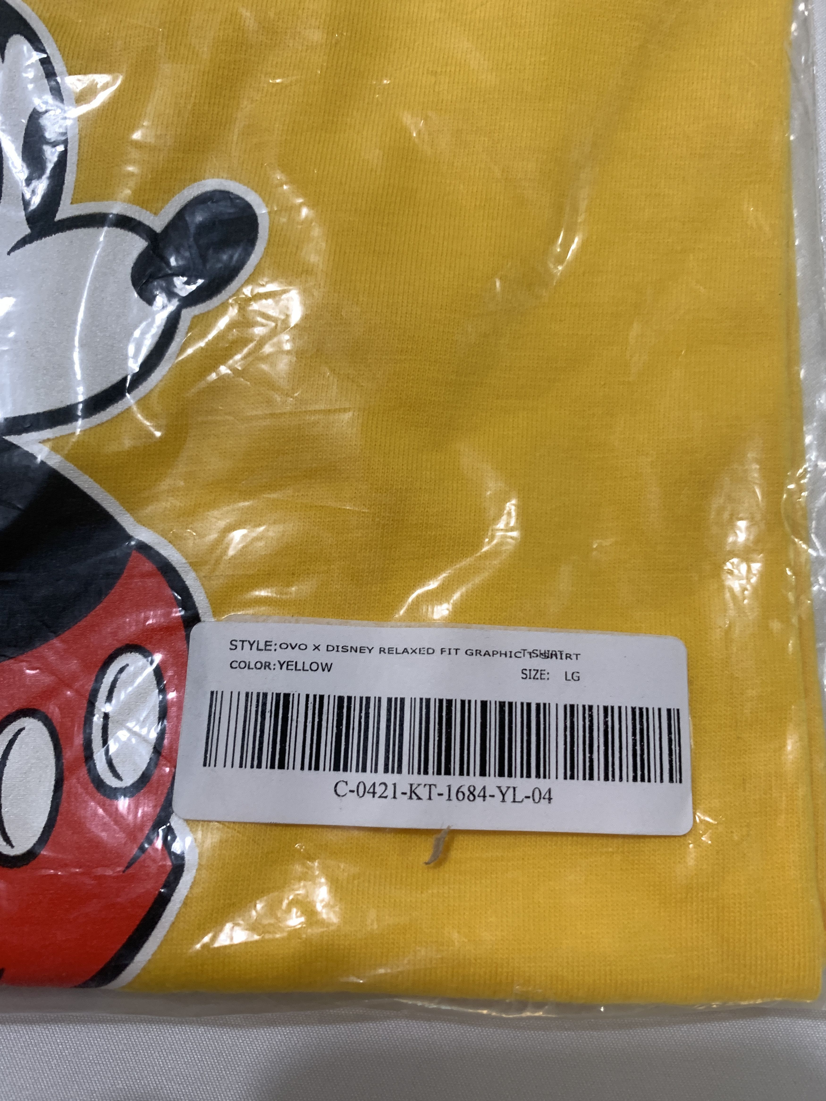 Disney DISNEY X OVO CLASSIC MICKEY T-SHIRT YELLOW Size US L / EU 52-54 / 3 - 4 Thumbnail