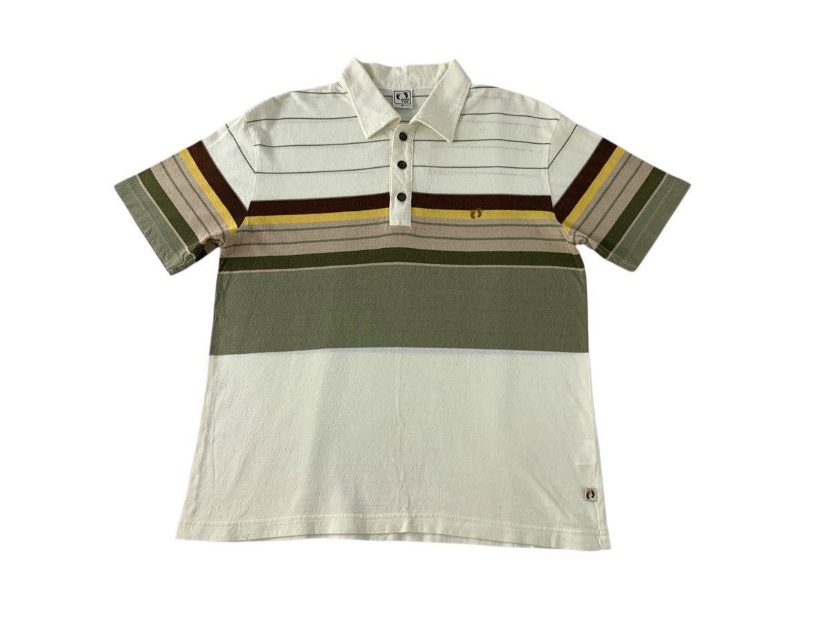 Hang Ten 90s Hang Ten Striped Block Polo Tee Tshirt Size US M / EU 48-50 / 2 - 1 Thumbnail