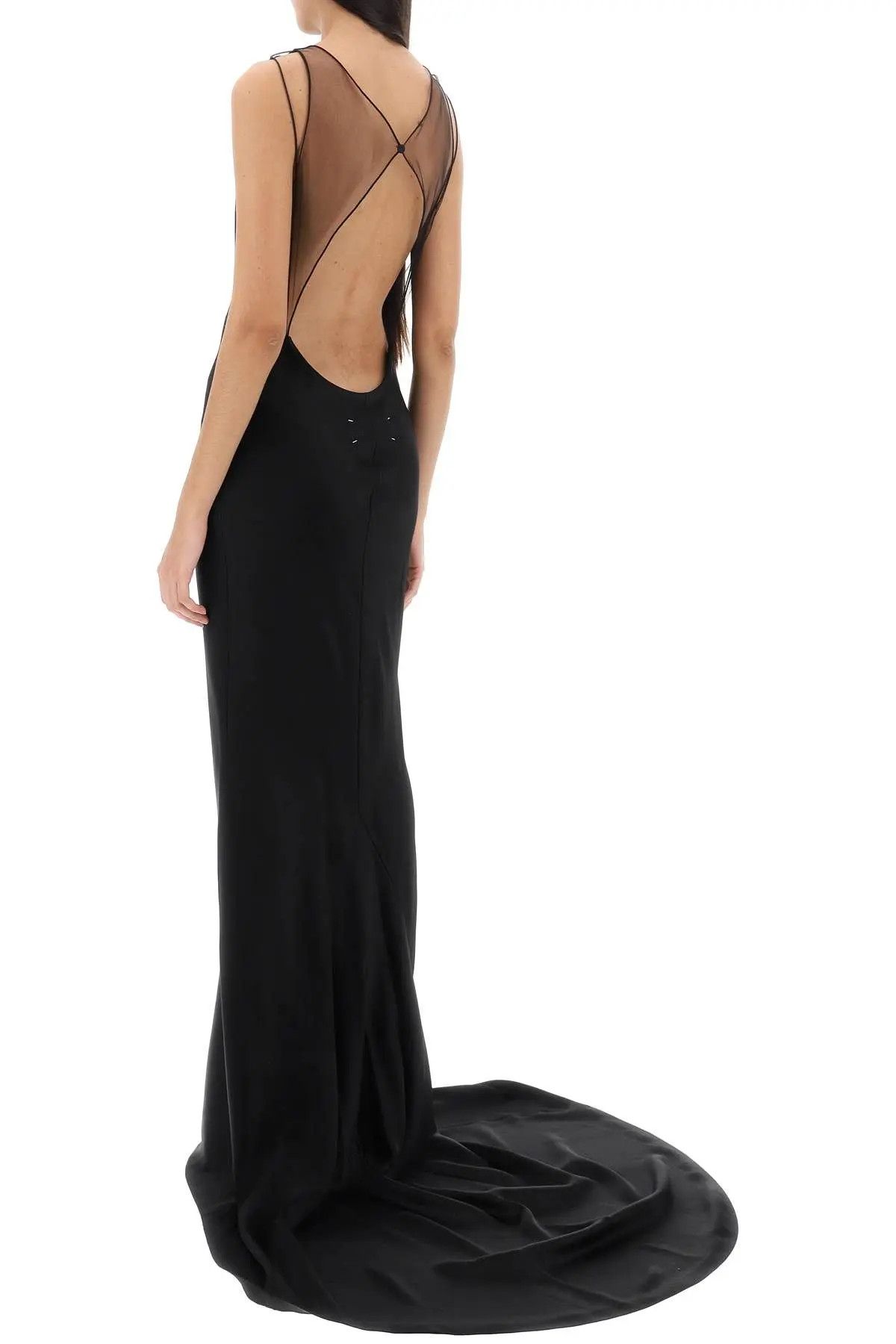 Maison Margiela o1s22i1n1223 Maxi Mermaid Dress in Black Size S / US 4 / IT 40 - 3 Thumbnail