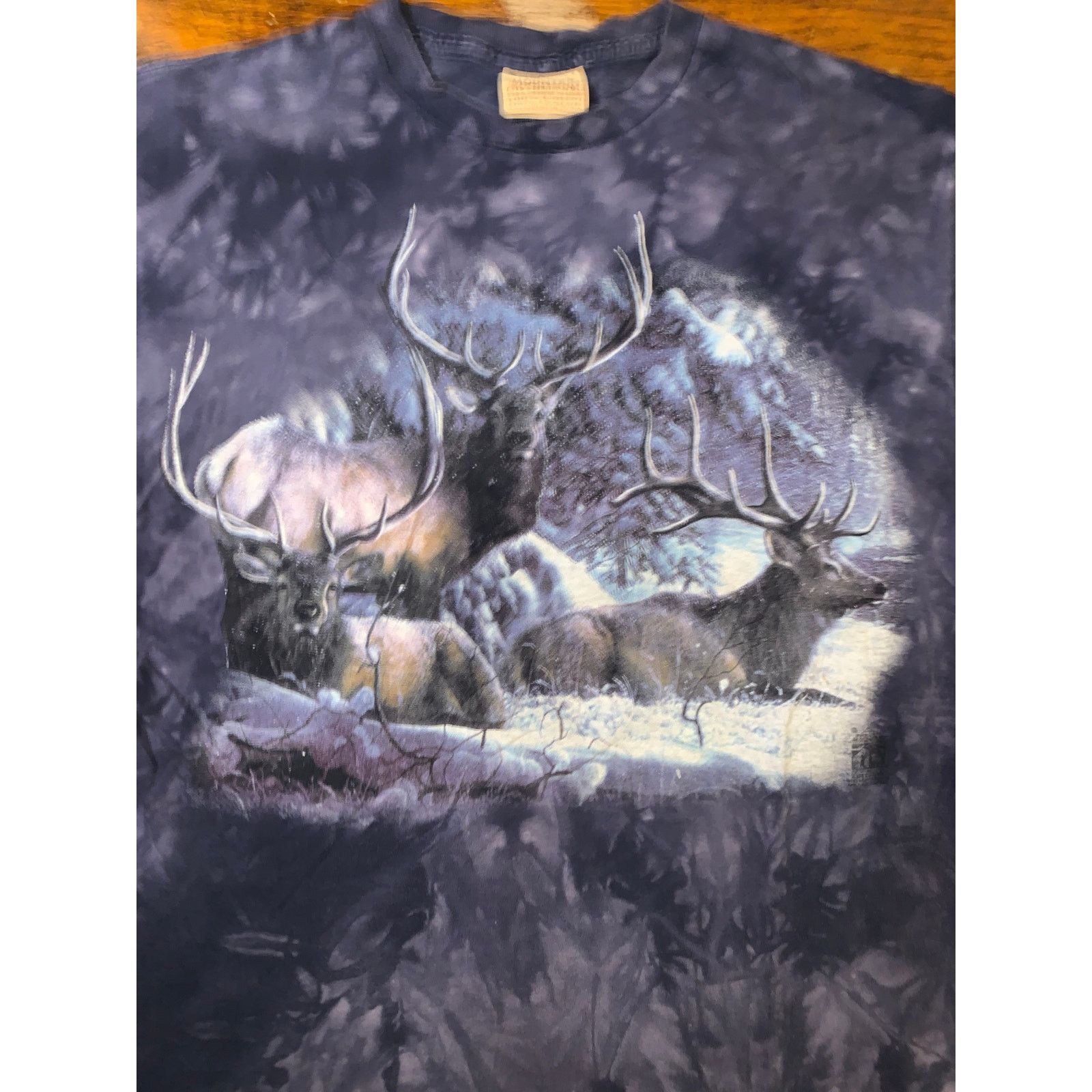 The Mountain × Vintage The Mountain Reindeer Tie Dye T Shirt Large Deer Nature Tee Size US L / EU 52-54 / 3 - 2 Thumbnail