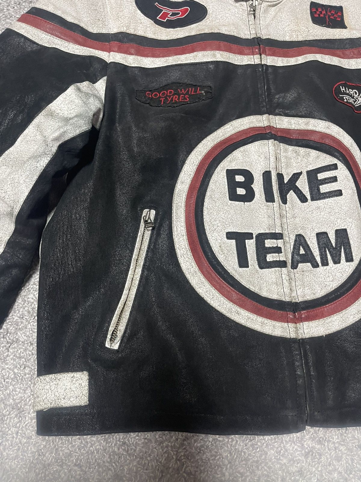 Japanese Brand Vintage Racing Moto Leather Jacket Bike Team size XL Size US XL / EU 56 / 4 - 10 Thumbnail