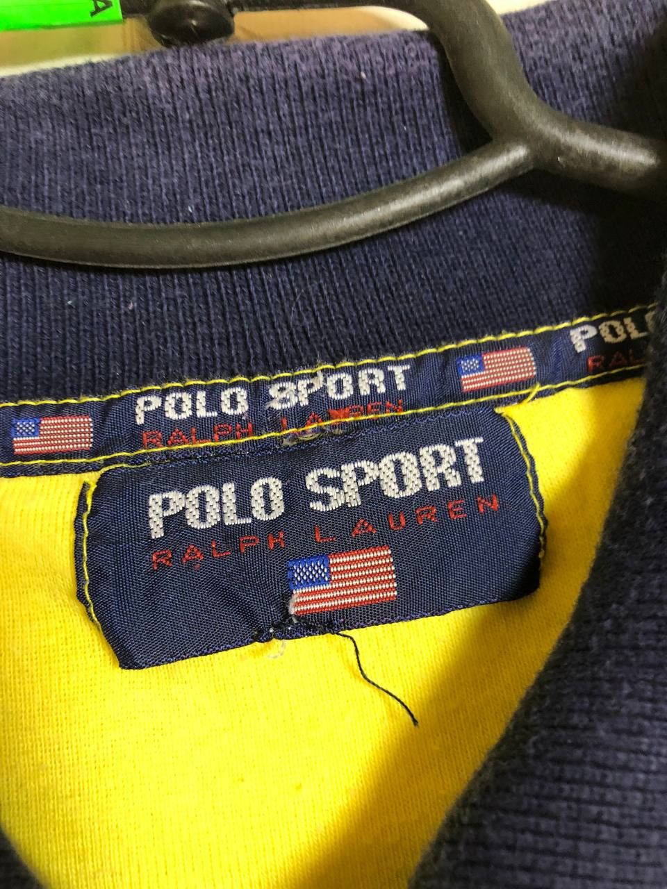 Polo Ralph Lauren Vtg POLO SPORT Ralph Lauren Polo Shirt Embroidered USA Flag Size US L / EU 52-54 / 3 - 2 Thumbnail