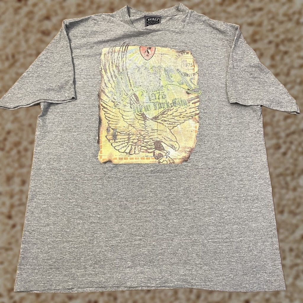 Avirex VINTAGE Avirex Shirt Adult Large Gray Hip Hop Rapper Y2K Mens Size US L / EU 52-54 / 3 - 1 Thumbnail