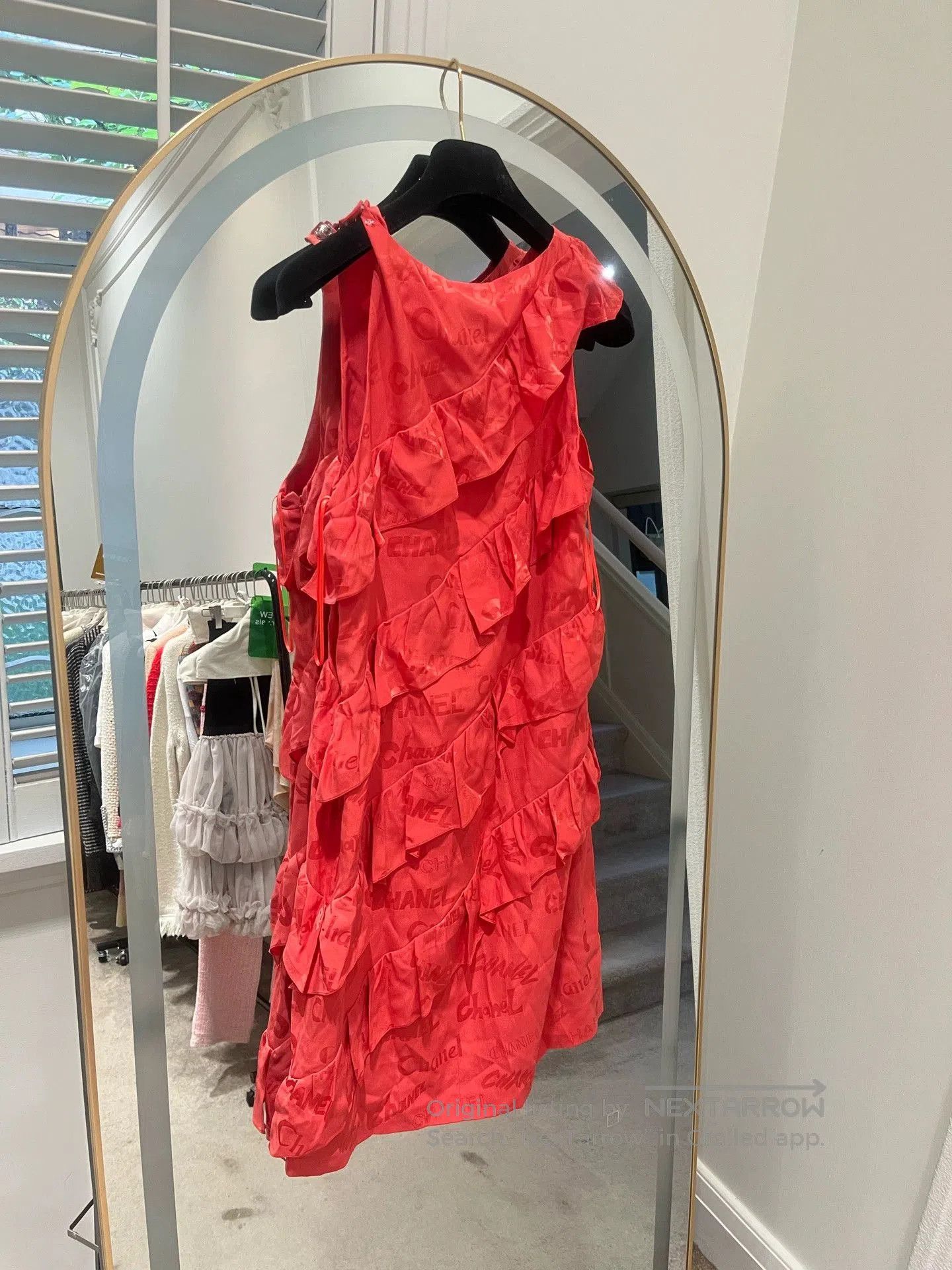 Chanel Chanel 22P Watermelon Red Silk Dress. Size US M / EU 48-50 / 2 - 2 Thumbnail