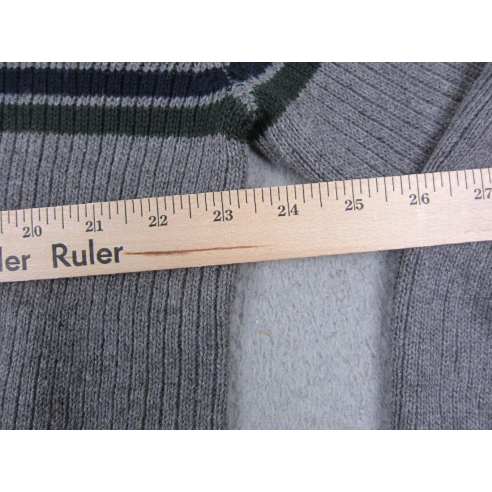 American Eagle Outfitters VINTAGE American Eagle Outfitters Sweater Mens L Gray Striped Knit Cotton Ramie Crew Neck Pullover All Seasons Casual Top Shirt Size US L / EU 52-54 / 3 - 7 Thumbnail