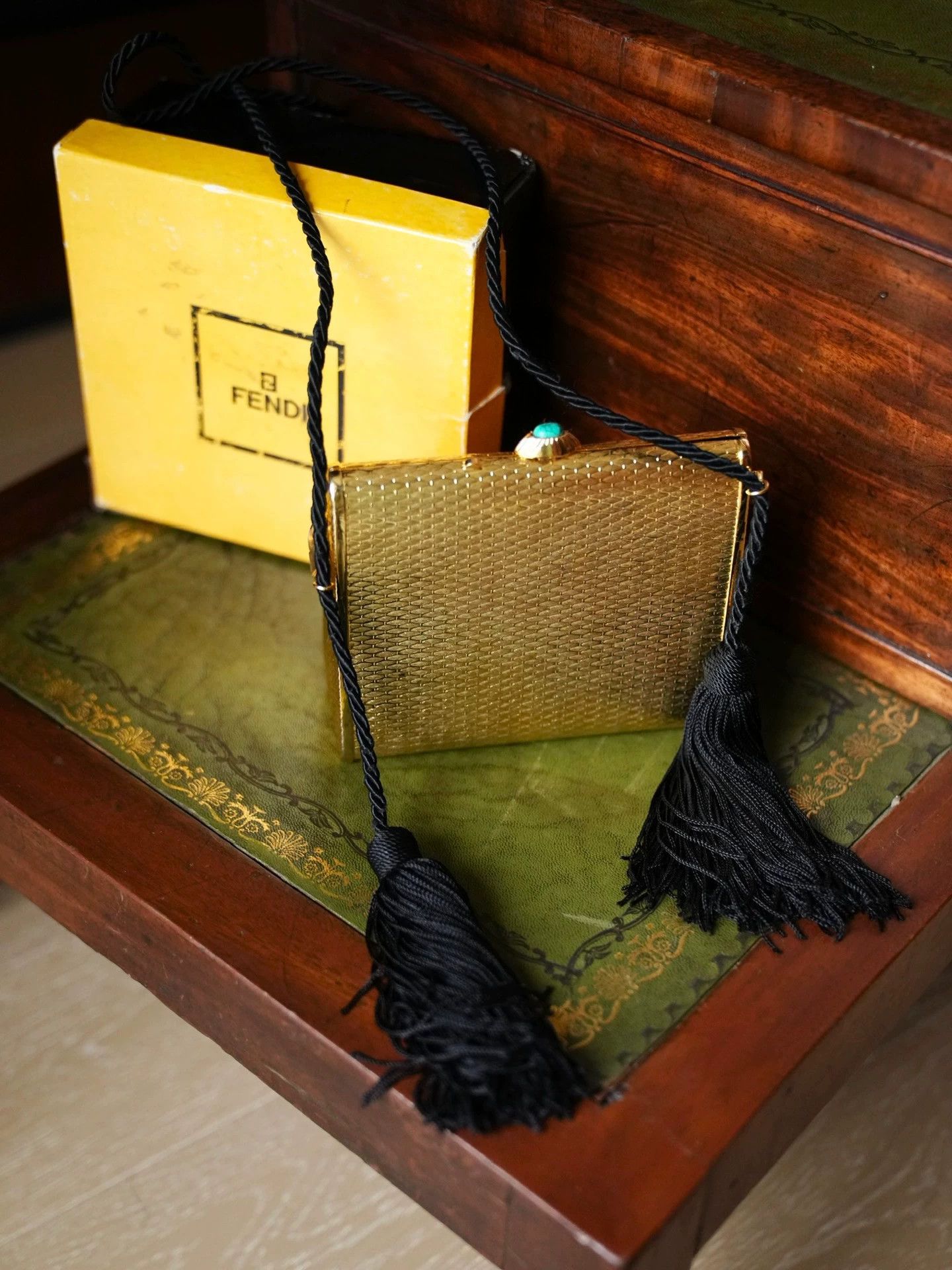 Fendi Fendi Vintage Metal Gem Tassel Evening Clutch Women's Rare Size ONE SIZE - 2 Thumbnail