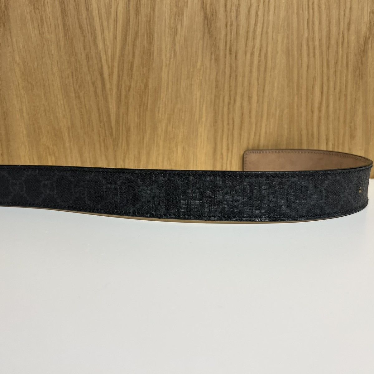 Gucci 🔹Gucci Logo Buckle Leather Belt 181469 Size 34 - 5 Thumbnail