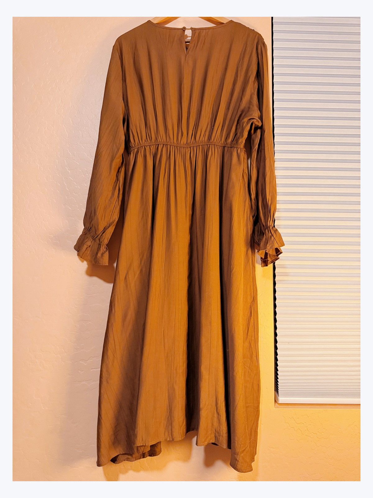 Other 🍂 Flowy Boho Prairie Dress – Rust Brown Size L / US 10 / IT 46 - 5 Thumbnail