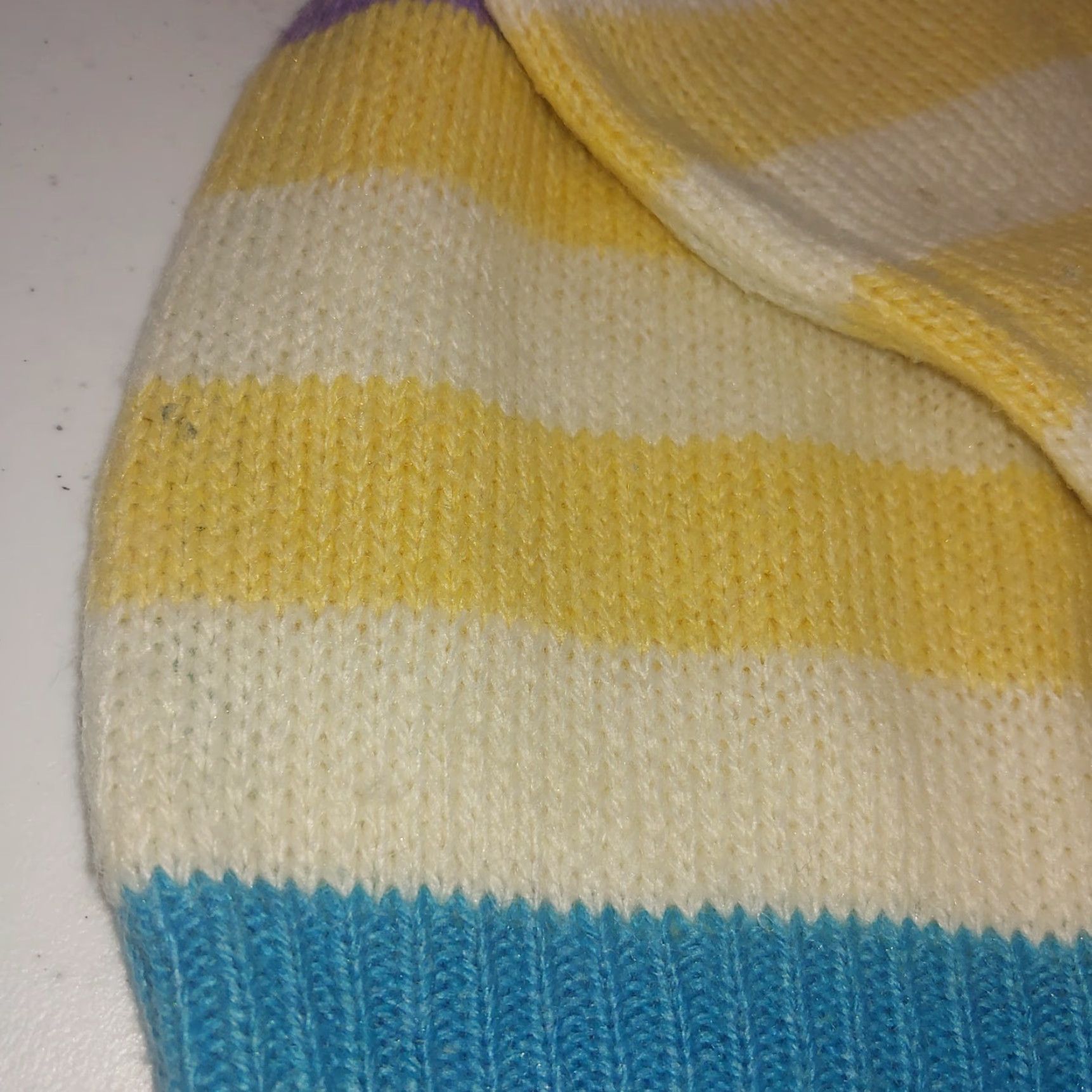 Etro VINTAGE Bridgewater Trading Company Geometric Knit Sweater Womens Medium Yellow Blue 1980s Retro Pullover Size M / US 6-8 / IT 42-44 - 4 Thumbnail