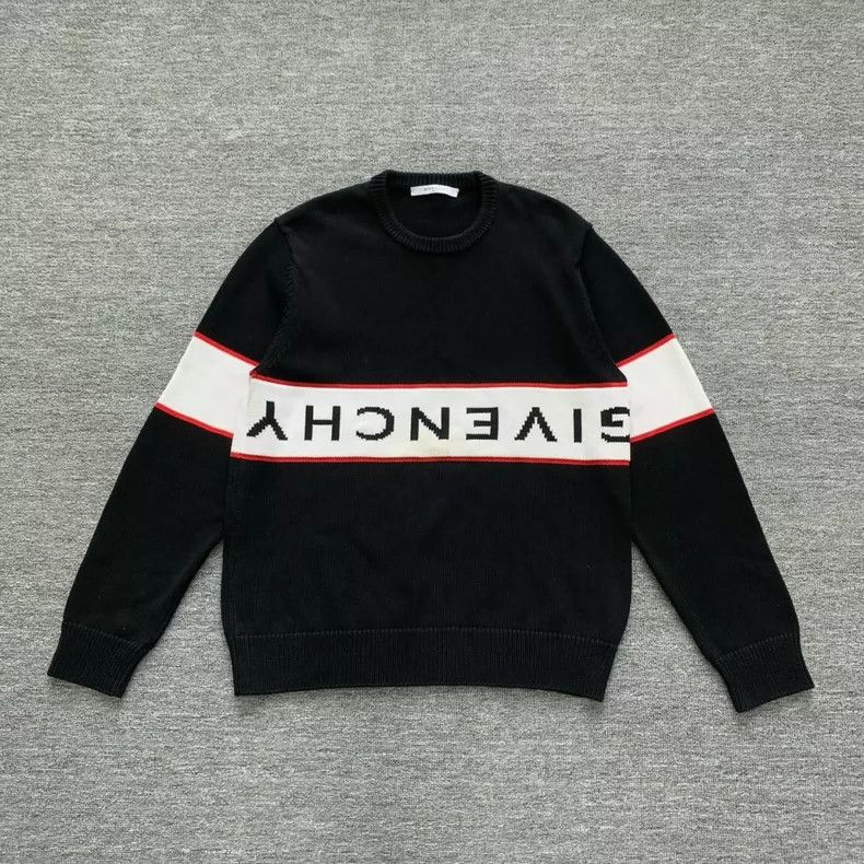 Givenchy Black chest big logo sweater size XL