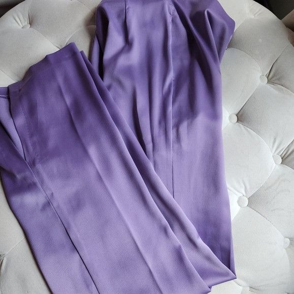 Zara Zara set blazer satin effect flare pants lilac BNWT Size M / US 6-8 / IT 42-44 - 9 Thumbnail