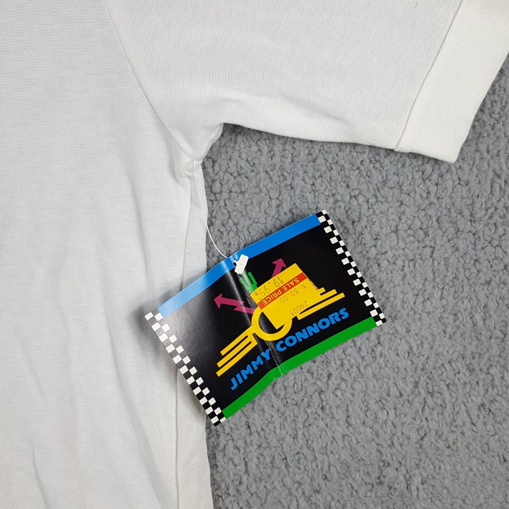 Vintage VINTAGE 90s Jimmy Connors Tennis Polo Shirt Men's Medium White Preppy Collar Size US M / EU 48-50 / 2 - 4 Thumbnail