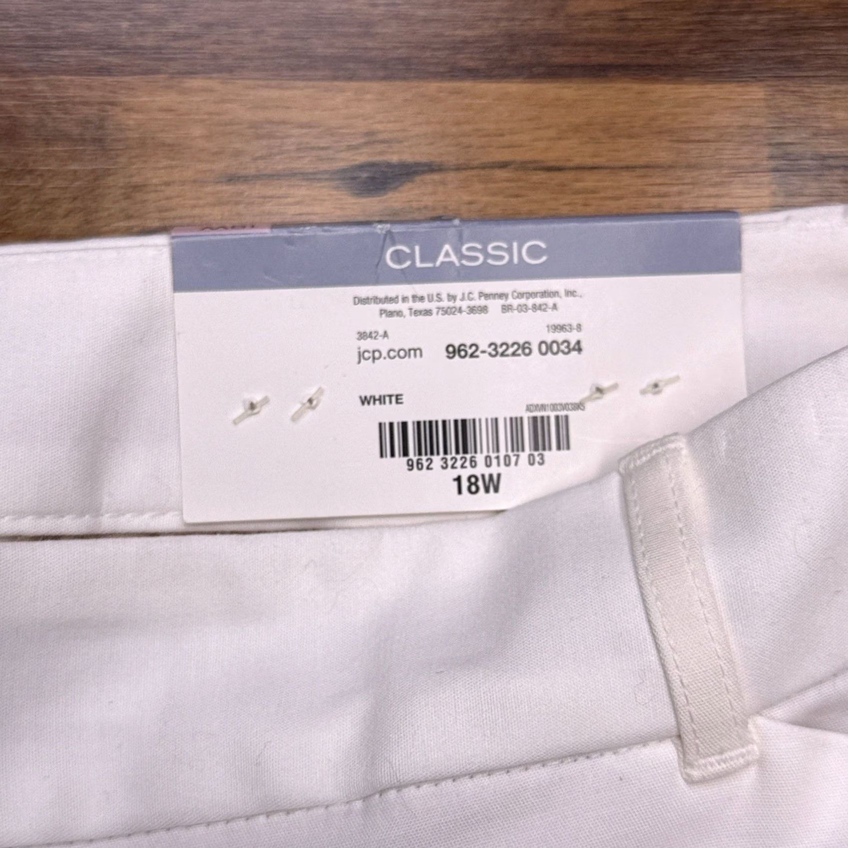 Liz Claiborne Liz Claiborne Emma Classic Slim Leg Pants Womens 18W White High Rise Career New Size 40" / US 18 - 7 Thumbnail