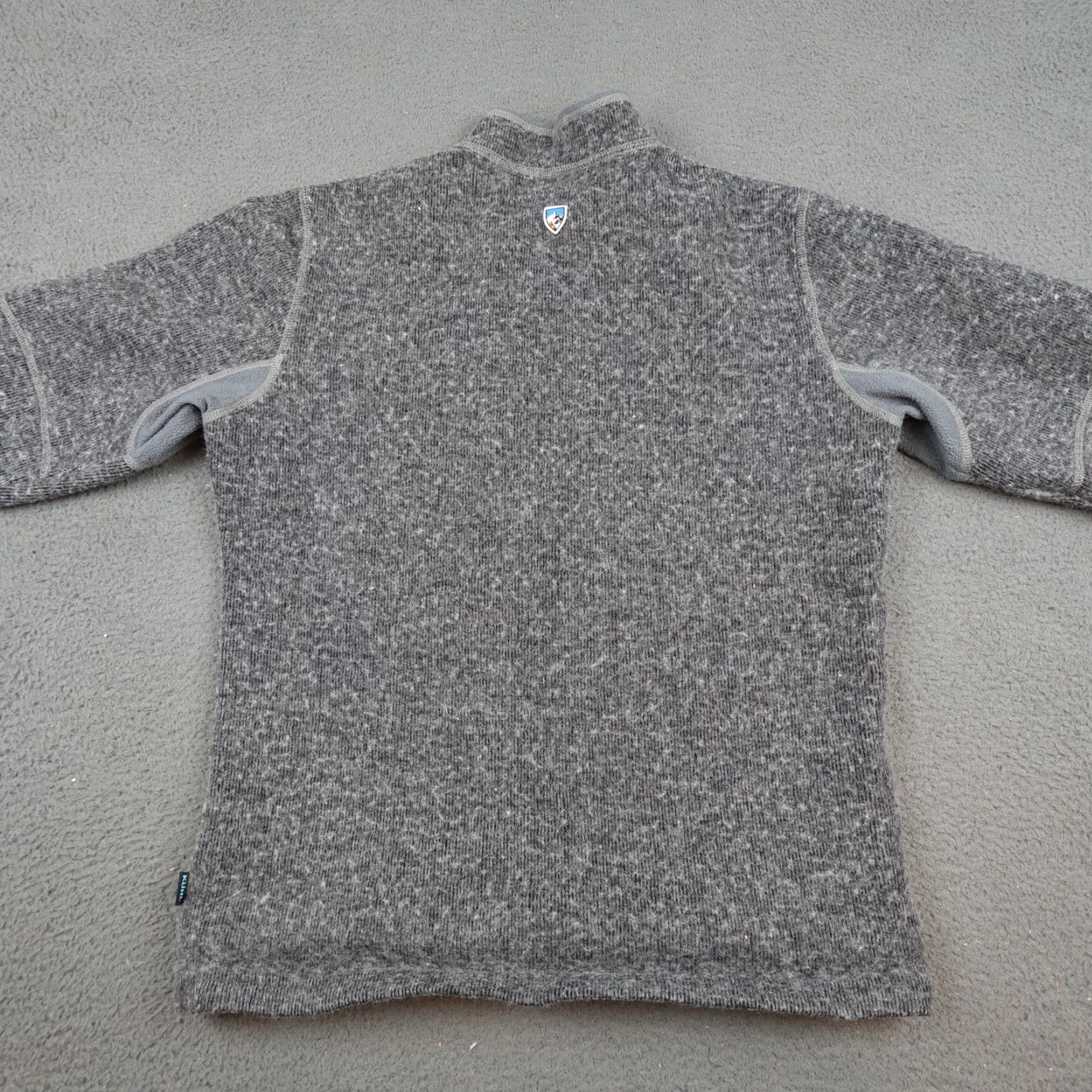 Vintage KÜHL Sweater Mens Medium Thermo Kore Half Zip Pullover Temperature Regulating Mock Neck Knit 1/4 Zip Gray Solid Hiking Size US M / EU 48-50 / 2 - 6 Thumbnail