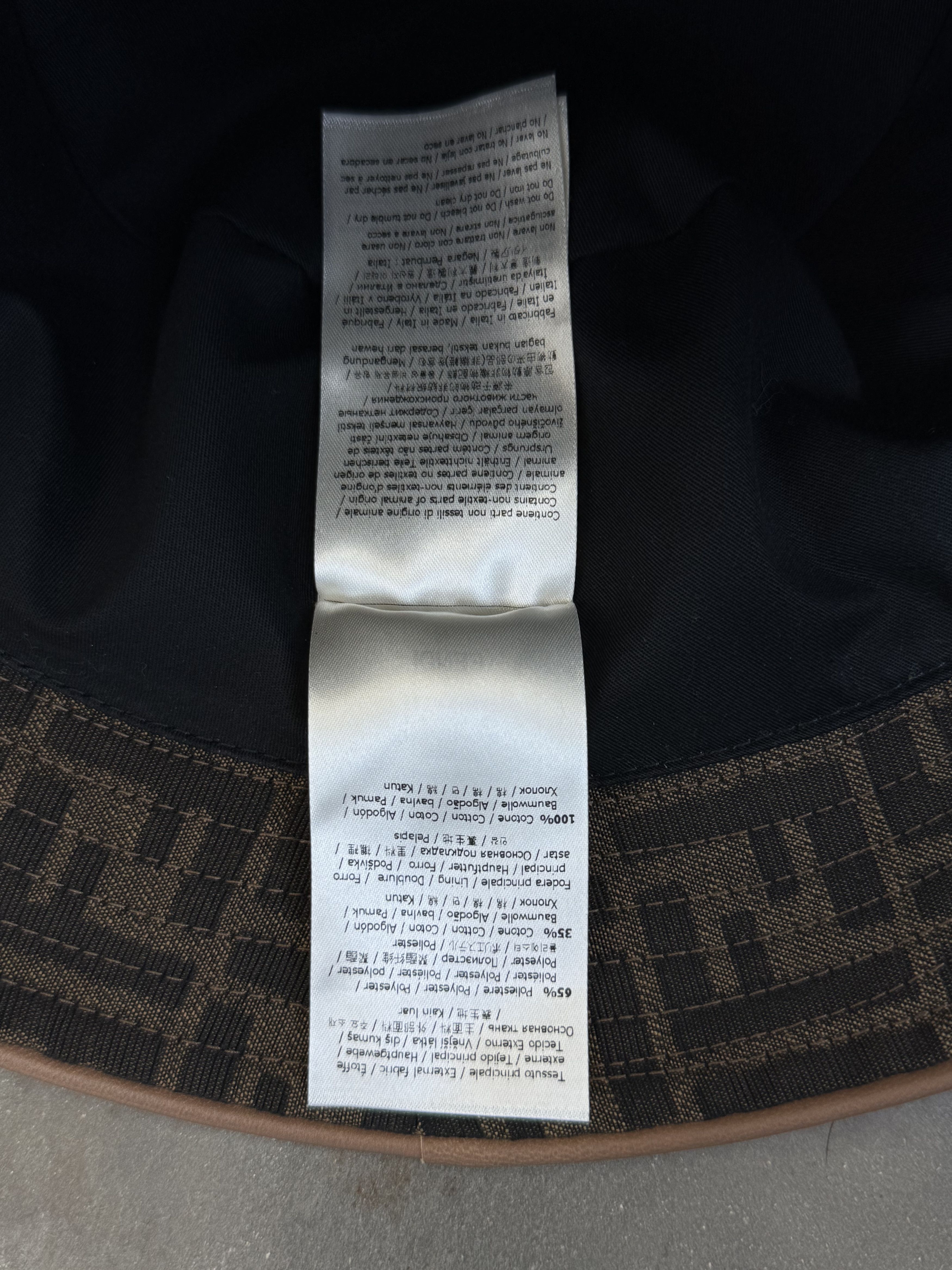 Fendi Fendi Brown FF Monogram Reversible Bucket Hat Size ONE SIZE - 6 Thumbnail