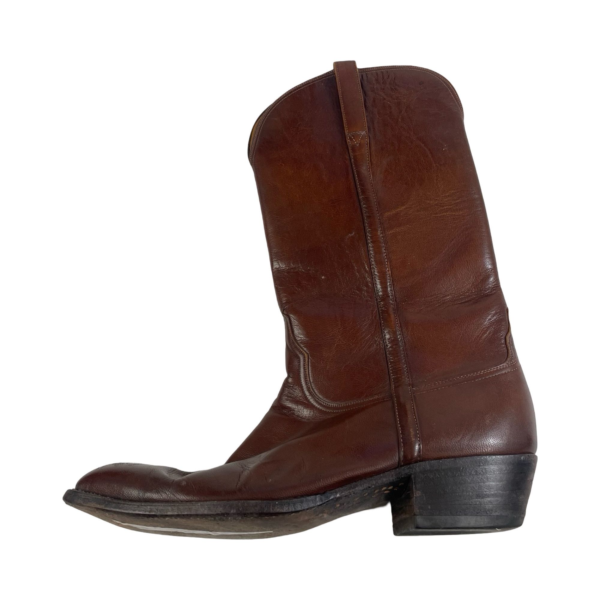 Lucchese Lucchese Brown Leather Cowboy Boots Mens Size 11D Size US 11 / EU 44 - 3 Thumbnail