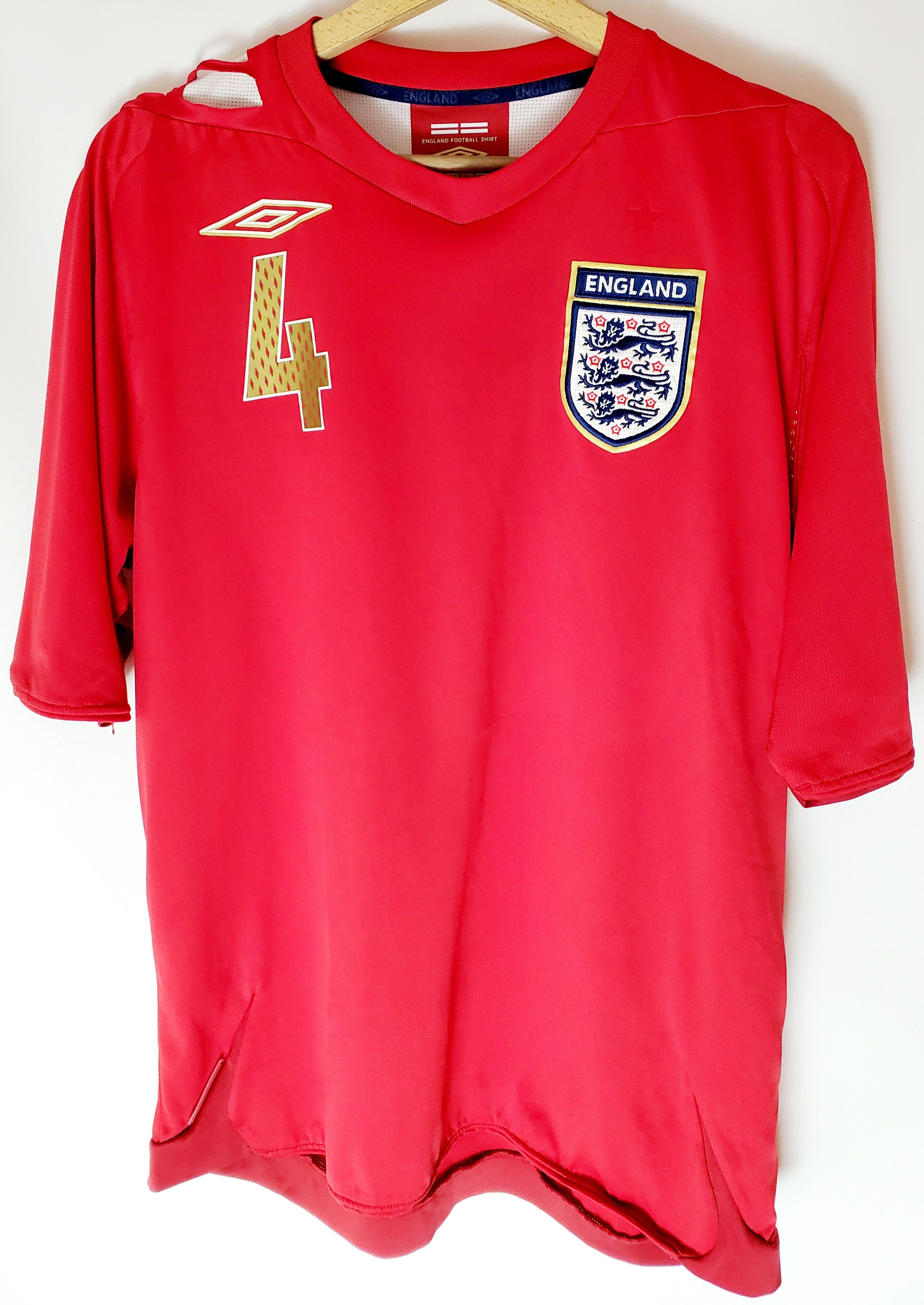Umbro × Vintage ENGLAND 2006 2008 AWAY Jersey #4 GERRARD New condition L Size US L / EU 52-54 / 3 - 2 Thumbnail