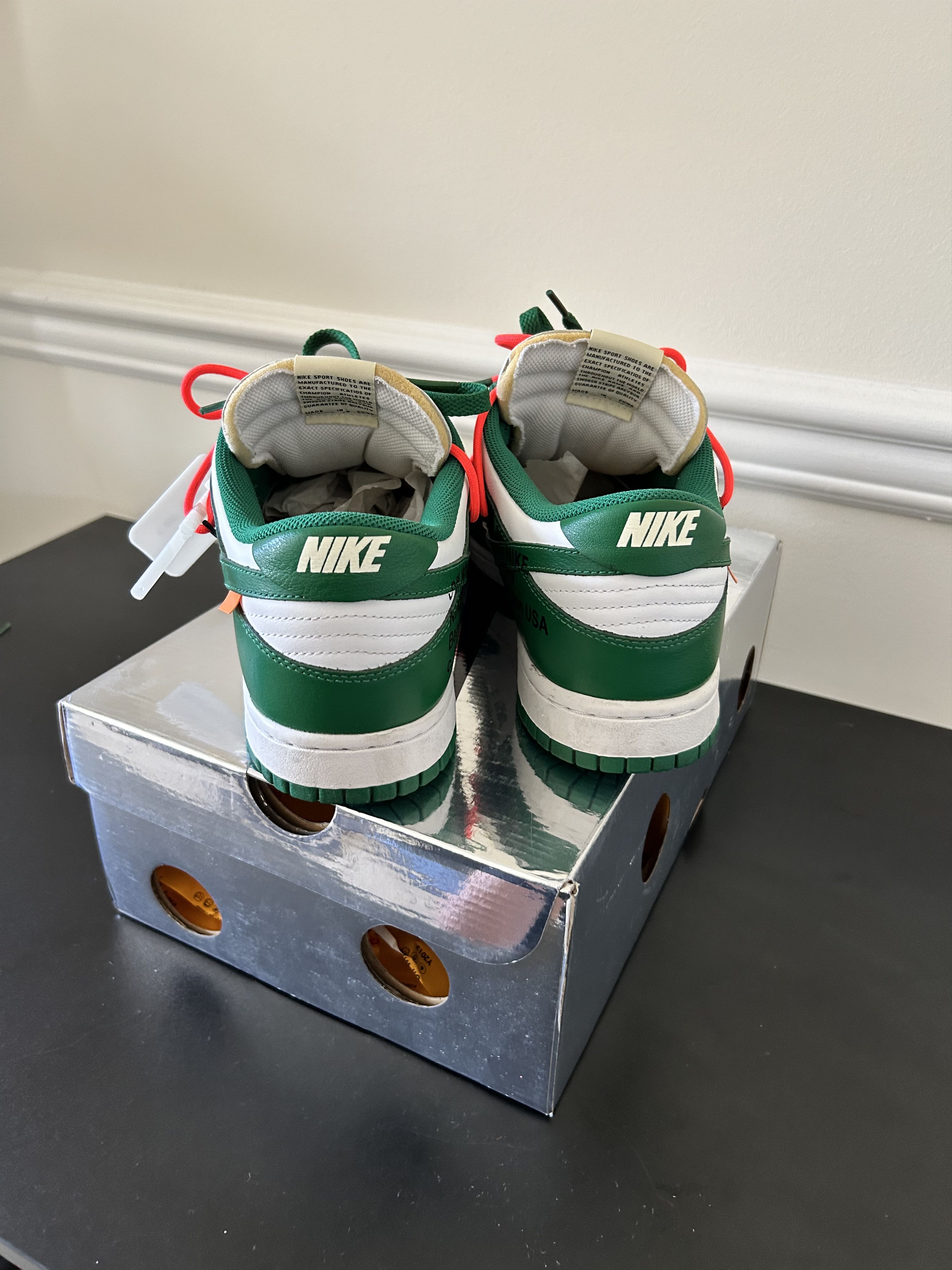 Nike × Off-White Nike Dunk Low Off-White Pine Green Size US 11 / EU 44 - 4 Thumbnail