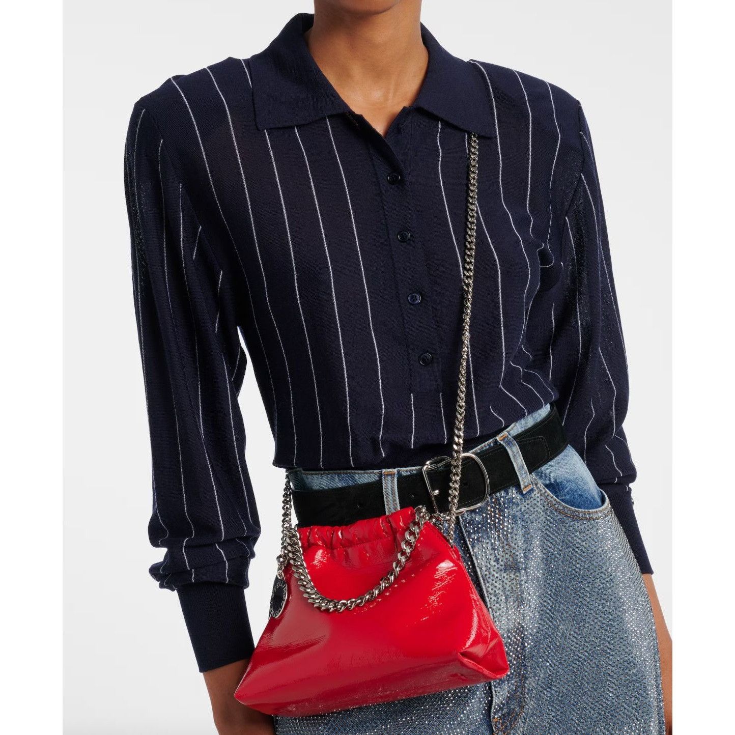 Stella McCartney Red patent leather stella mccartney falabella crossbody pouc Size ONE SIZE - 2 Thumbnail