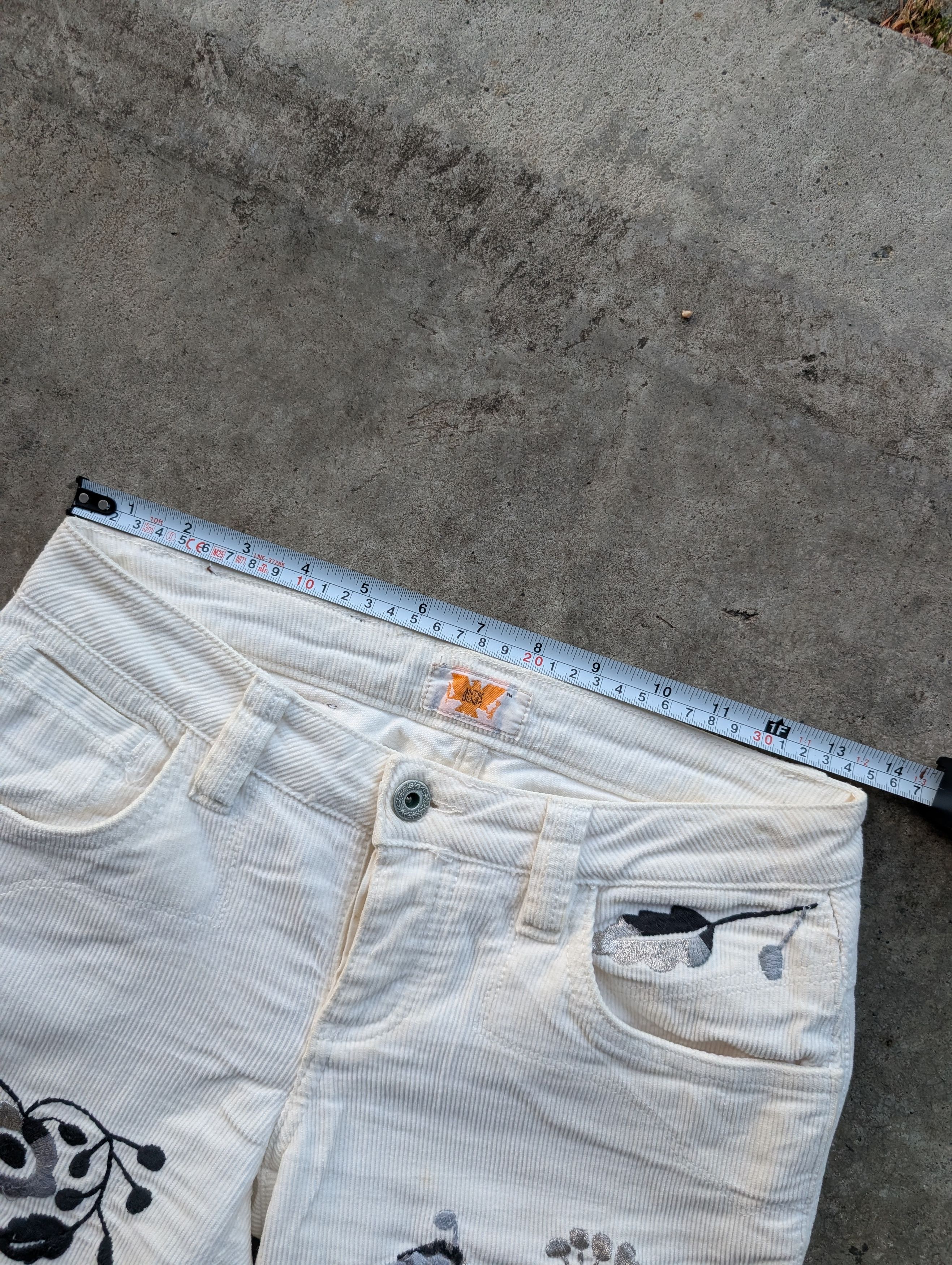 Antik Denim 90s antik denim white corduroy flared jeans made in usa Size 27" / US 4 / IT 40 - 5 Thumbnail